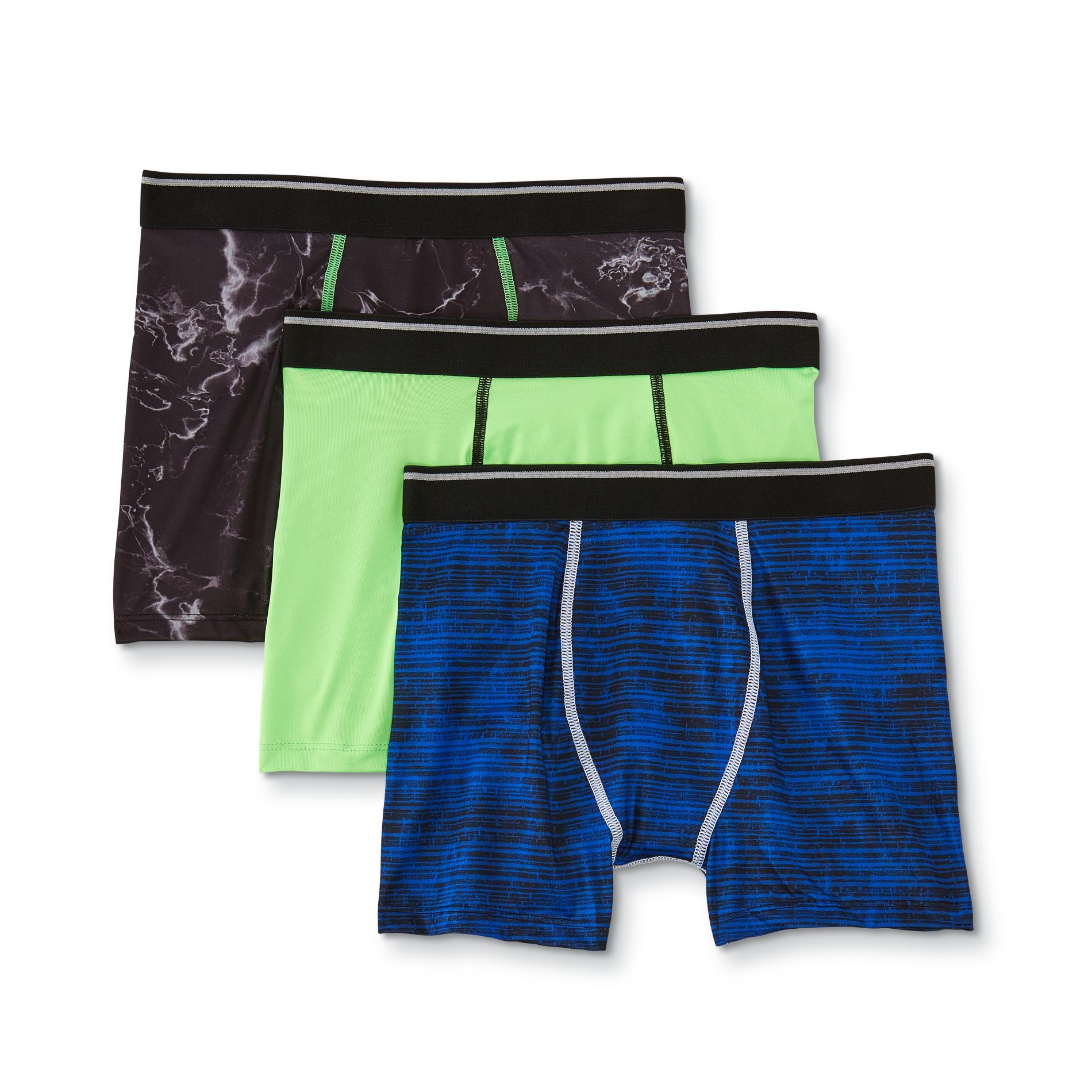 Boys' 3-Pack Performance Boxer Briefs - Mixed Print