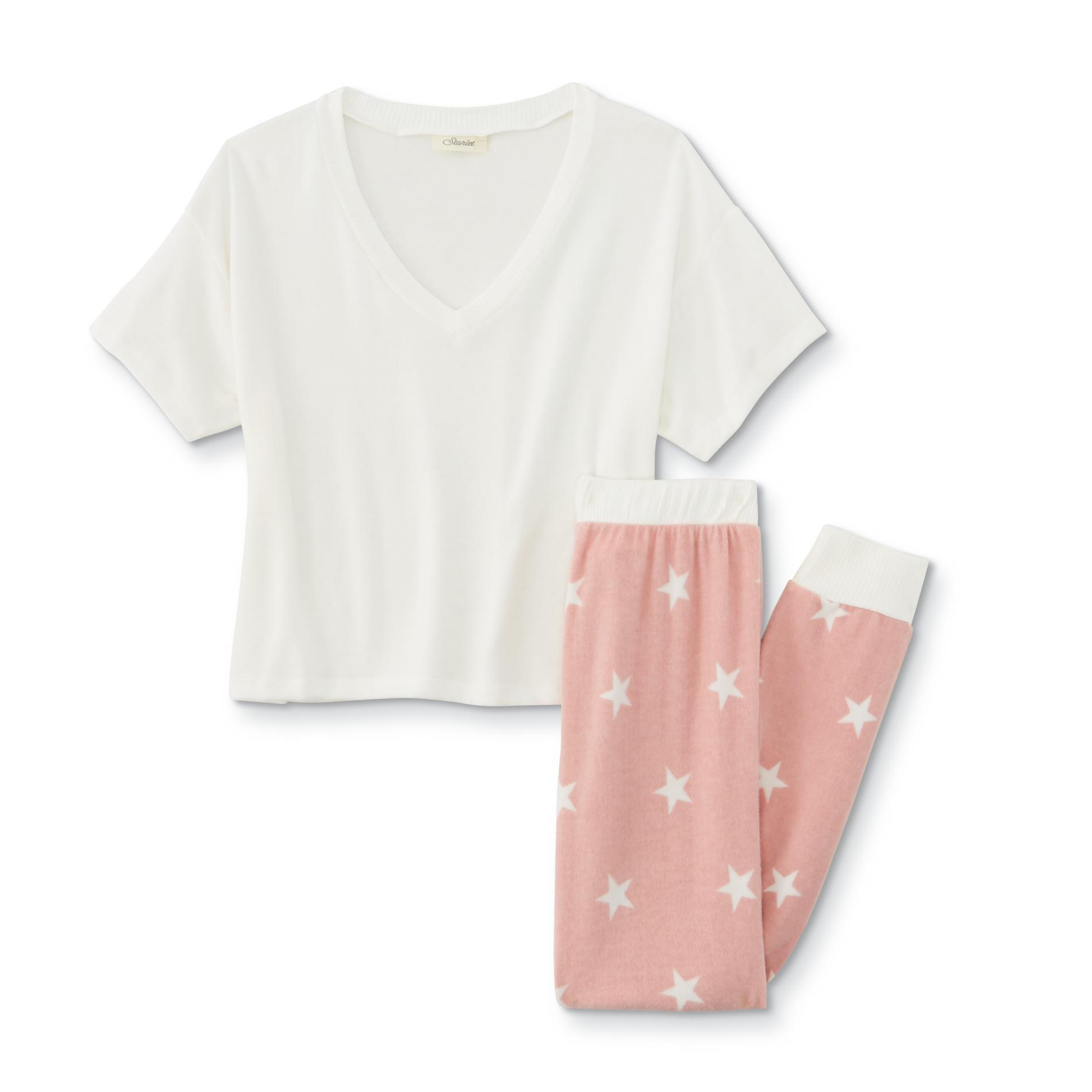 Short Sleeve Boxy Tee with Jogger Pants Pajama Set