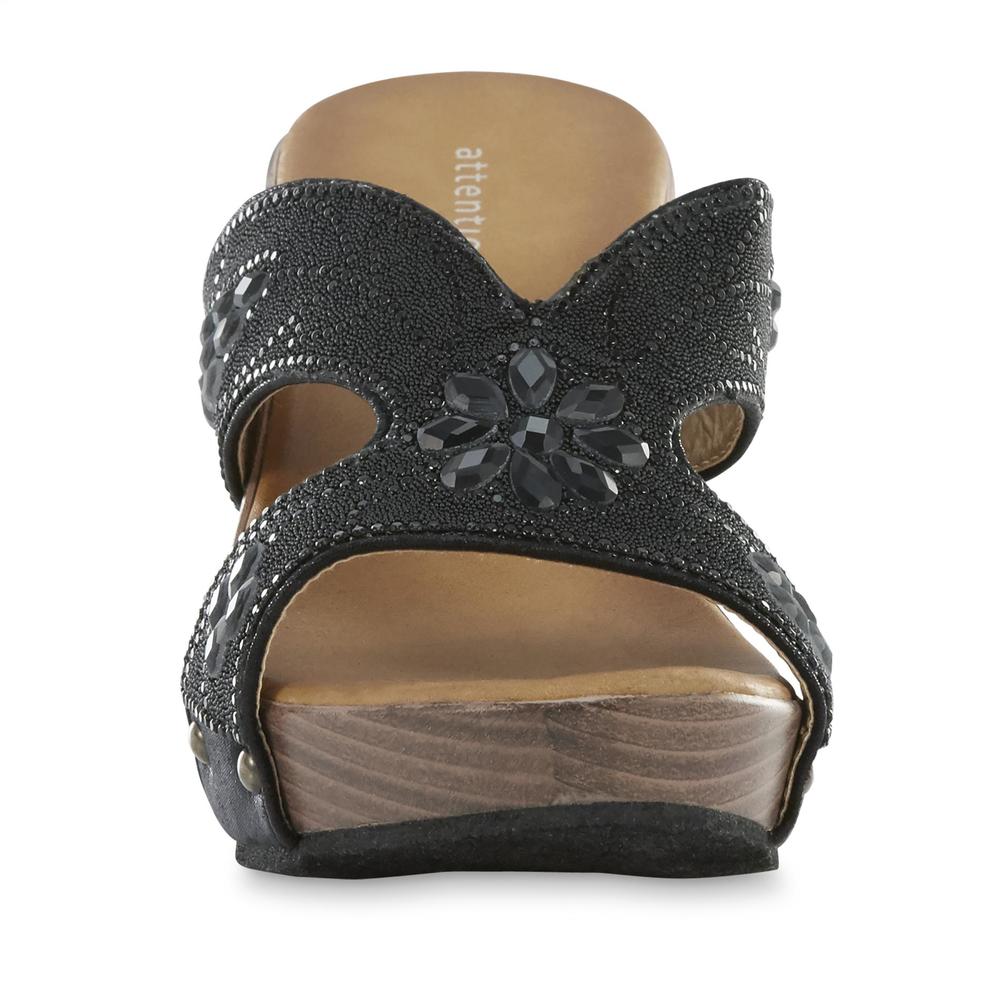 Attention Women's Ciara Black Wedge Sandal