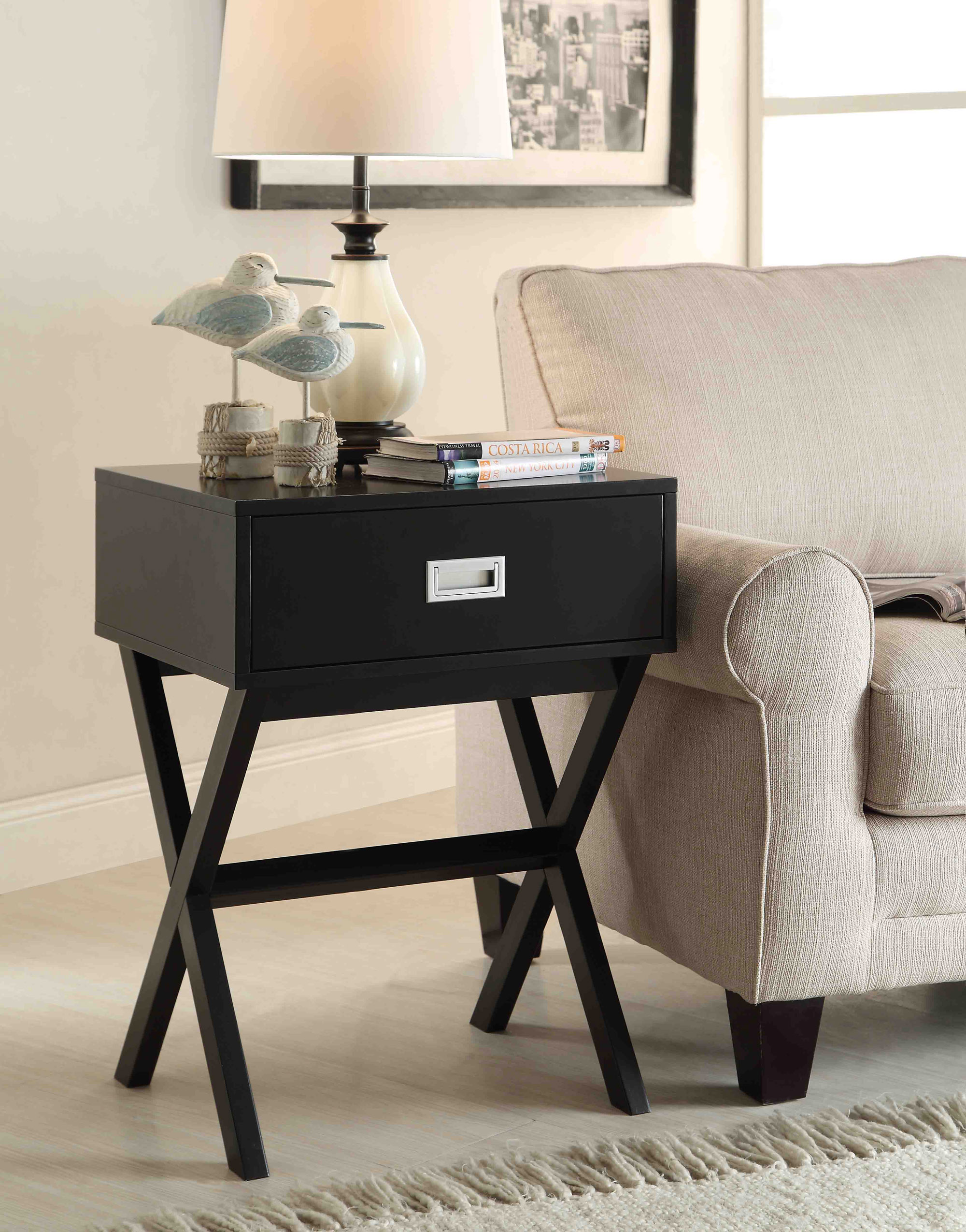 Convenience Concepts Designs2Go Landon End Table, Blue Convenience Concepts Designs2Go Landon End Table, Blue