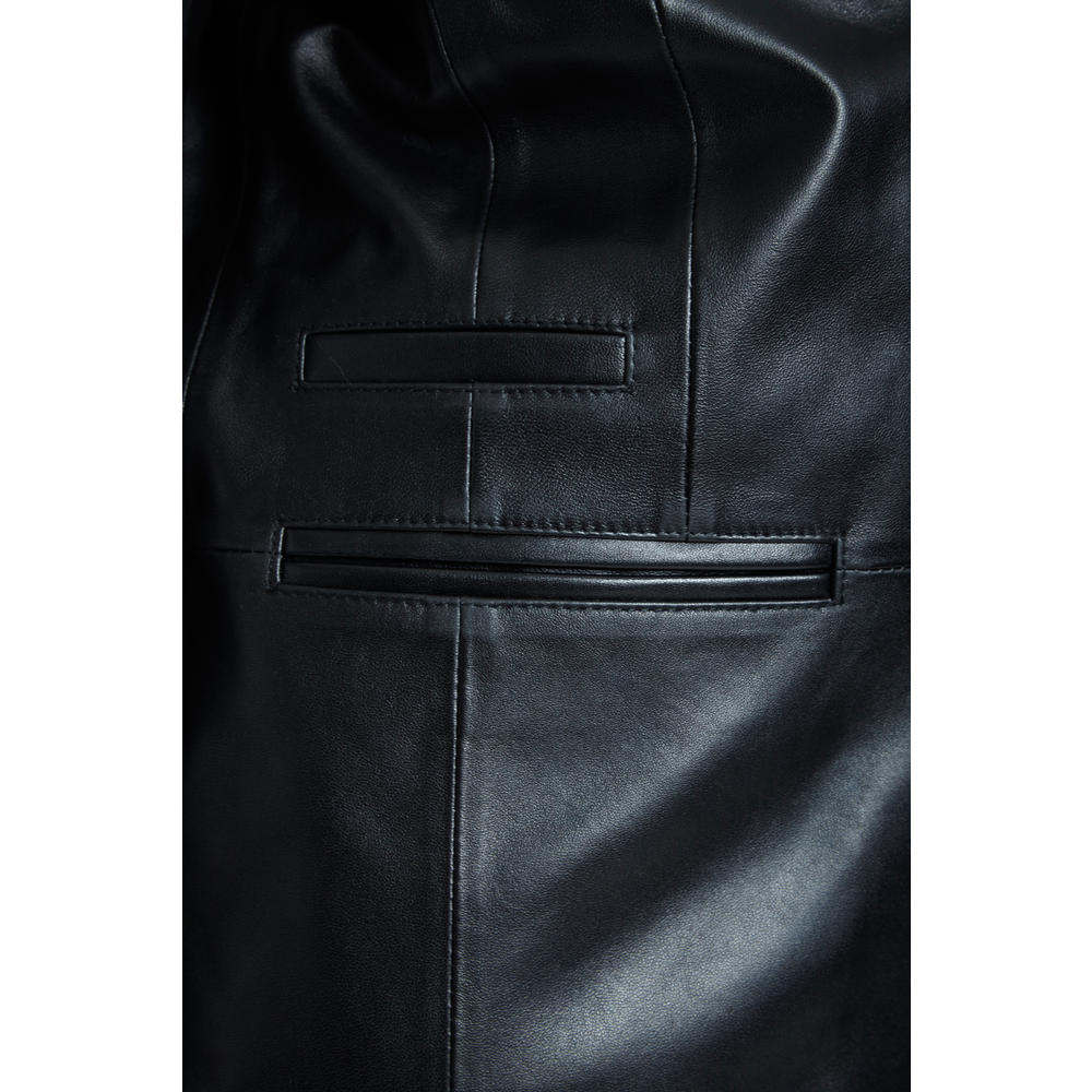 Excelled Women's Lambskin Leather Blazer