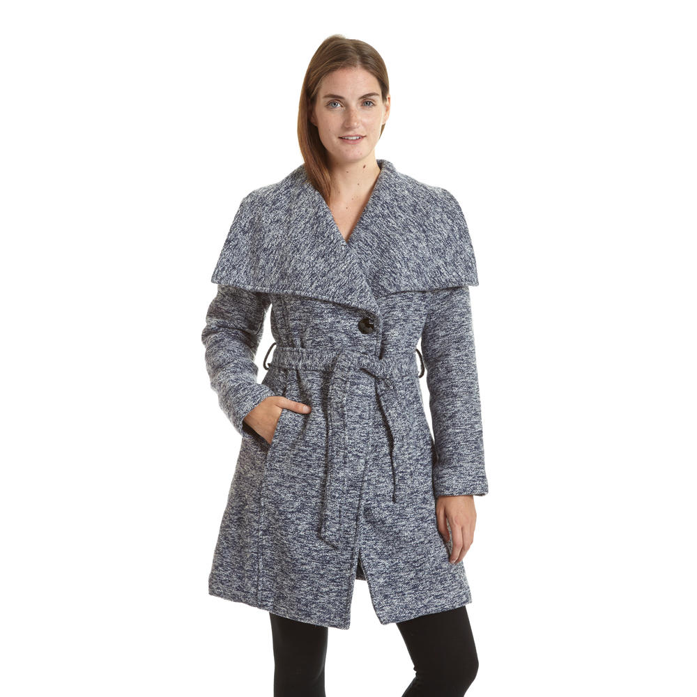 Excelled Women's Belted Boucle Jacket