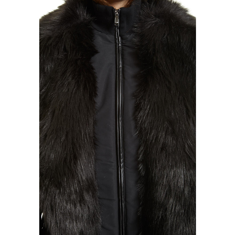 Excelled Women's Fur Trim Jacket