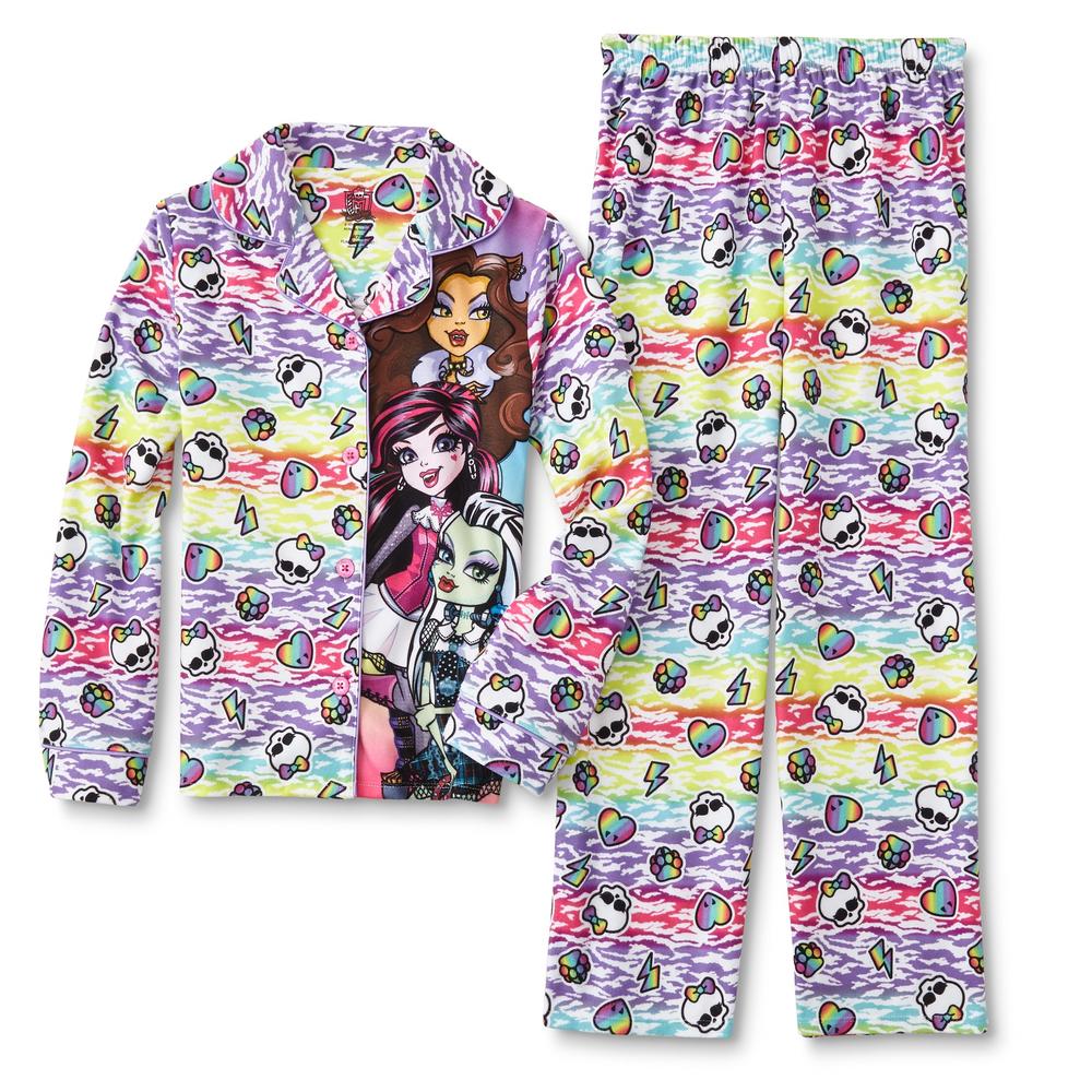 Monster High Girls' Pajama Top & Pants - Rainbow