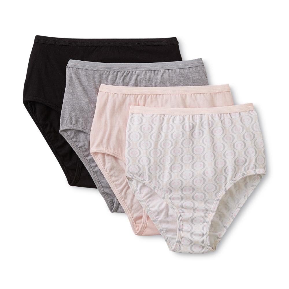 Hanes Women's 4-Pairs Ultimate Cotton Comfort Brief Panties