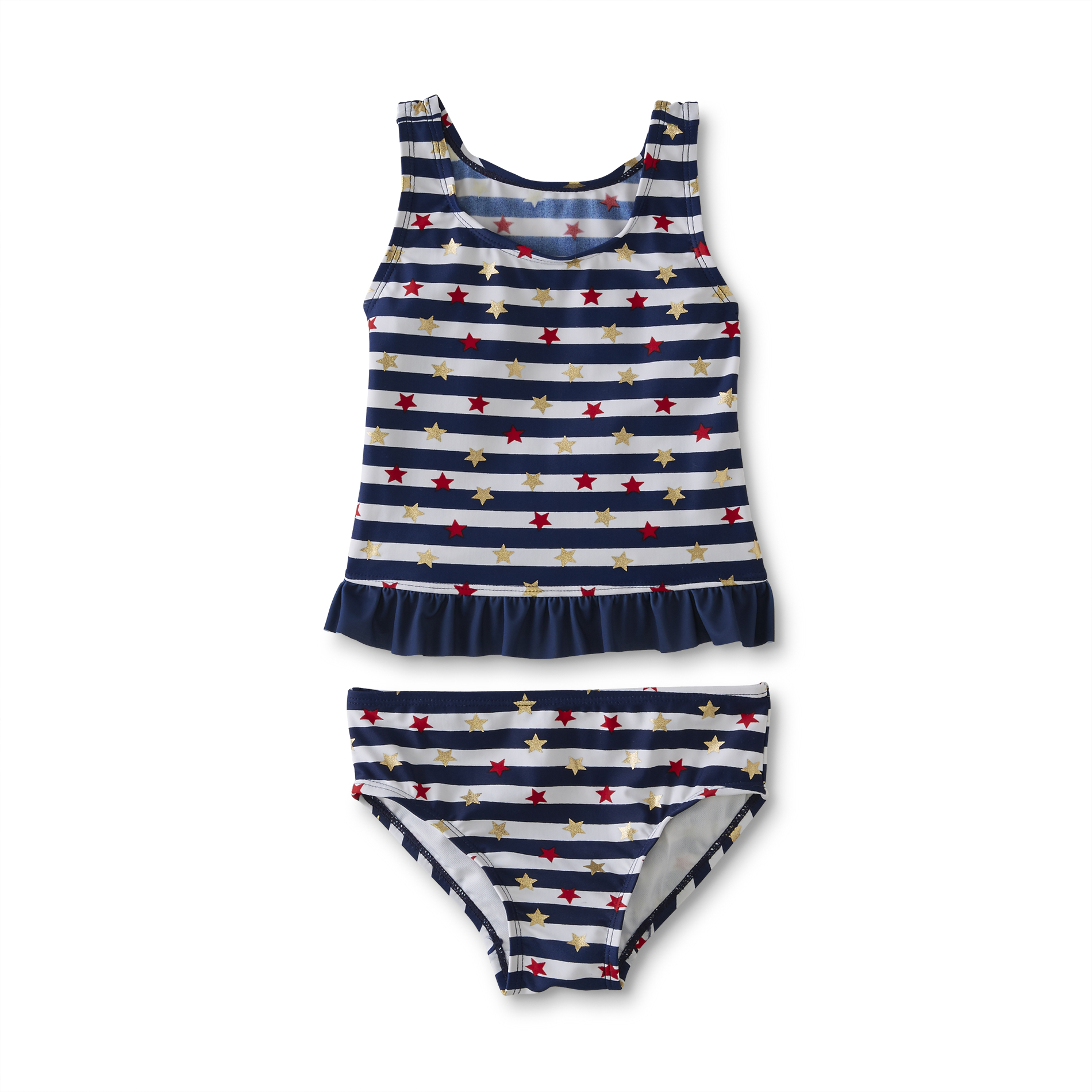 Joe Boxer Infant & Toddler Girls' Swim Tank Top & Diaper Cover - Stars & Stripes