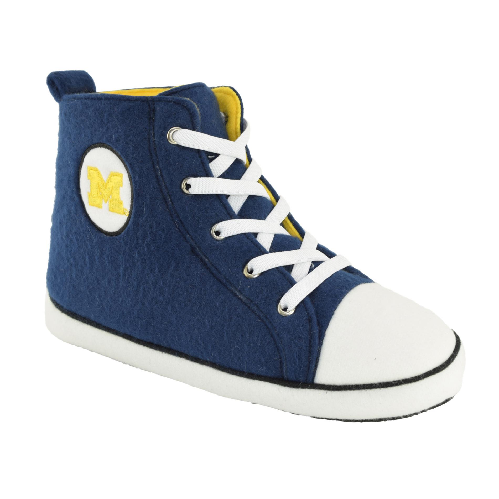 NCAA High-Top Sneaker Slipper - Michigan Wolverines, Size: Small & Smaller NCAA High-Top Sneaker Slipper - Michigan Wolverines, Size: Small & Smaller