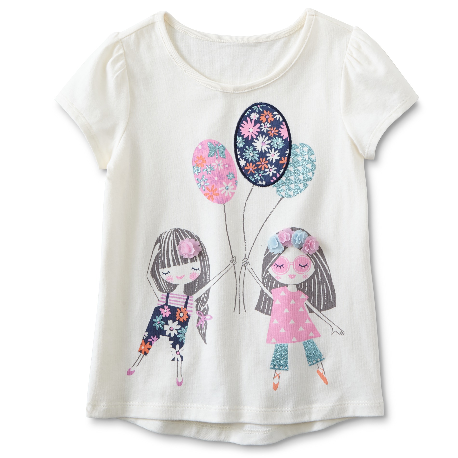 Toughskins Infant & Toddler Girls' Embellished T-Shirt - Balloons