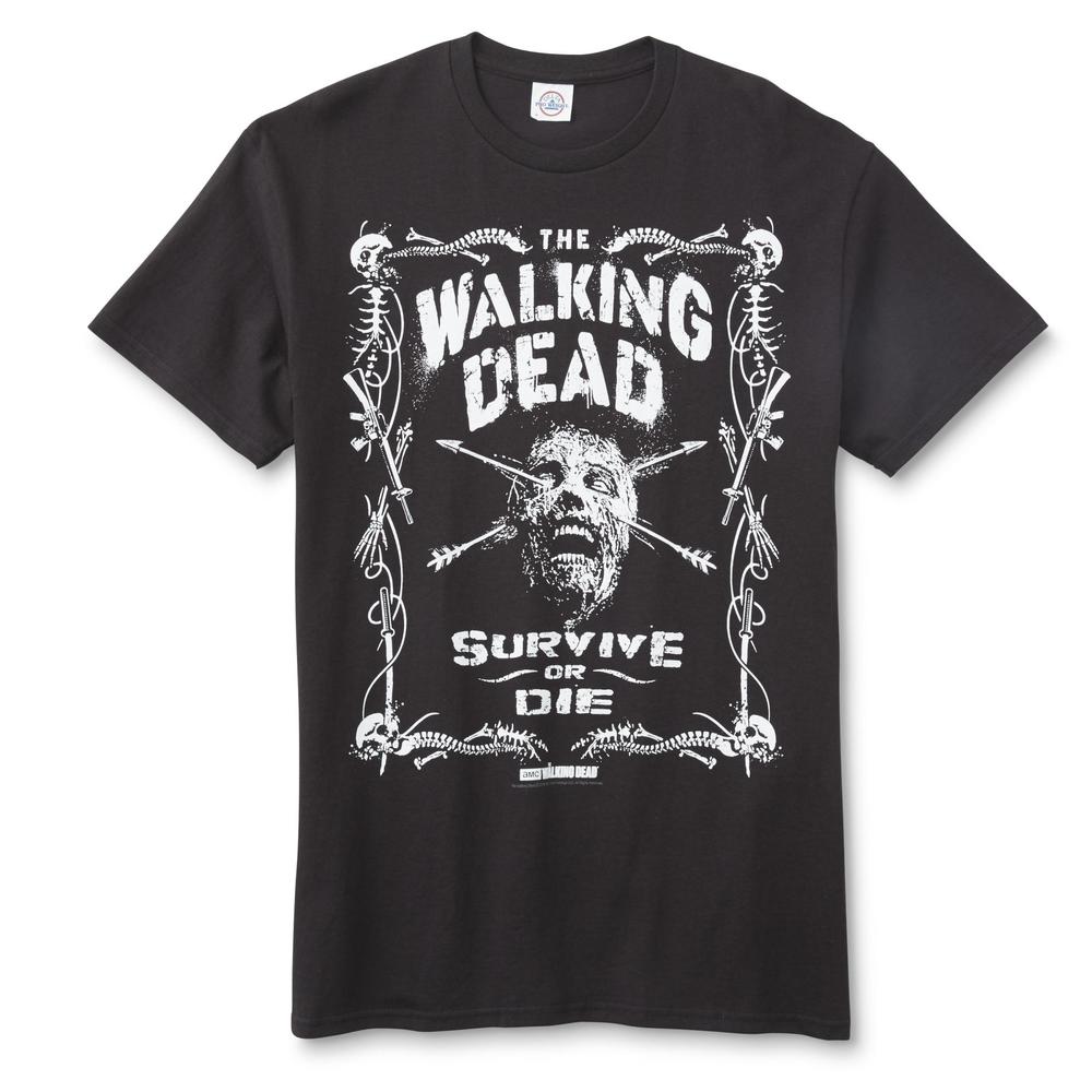 Screen Tee Market Brands The Walking Dead Young Men's Graphic T-Shirt - Survive Or Die