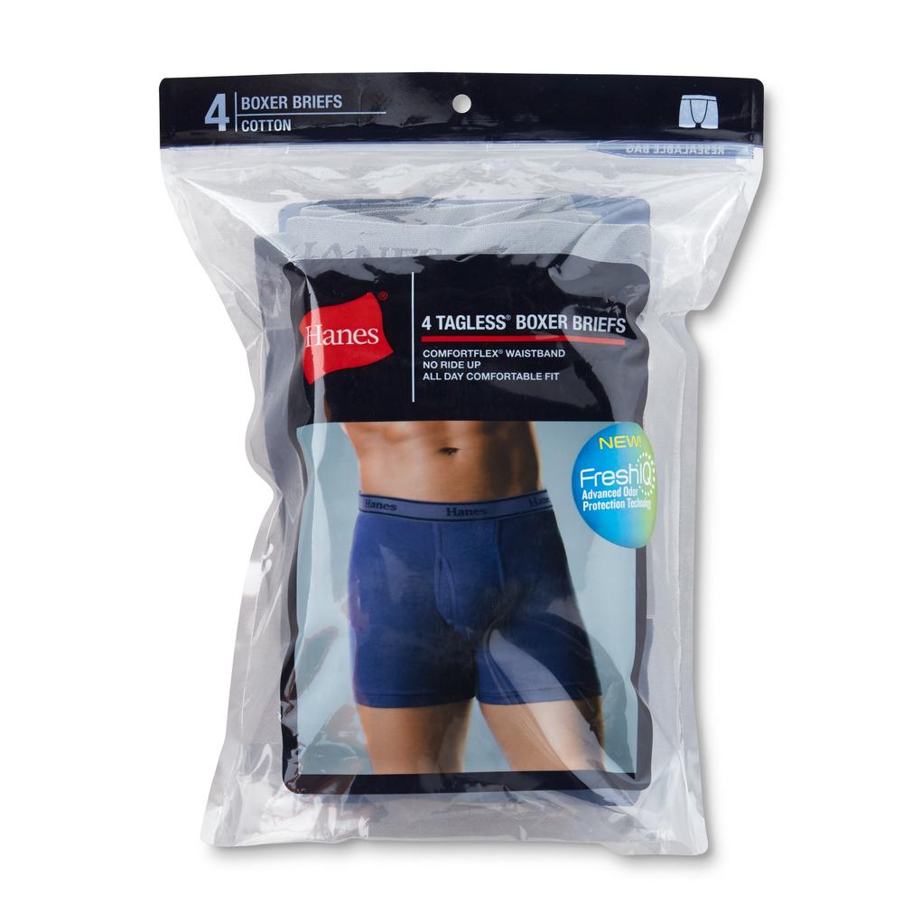 Hanes Men's 4-Pack Tagless Boxer Briefs - Assorted Colors