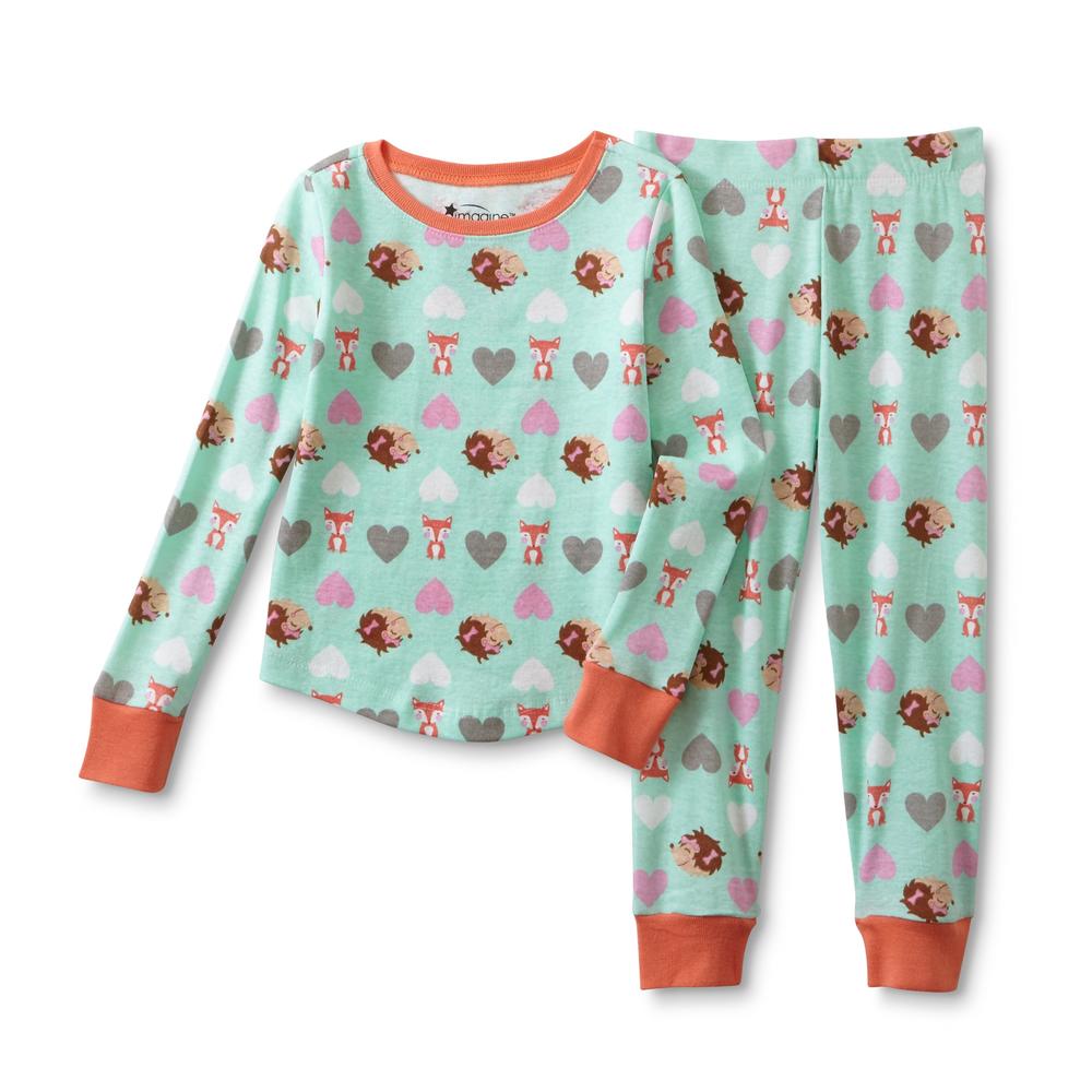 WonderKids Toddler Girls' Pajama Top & Pants - Fox & Hedgehog