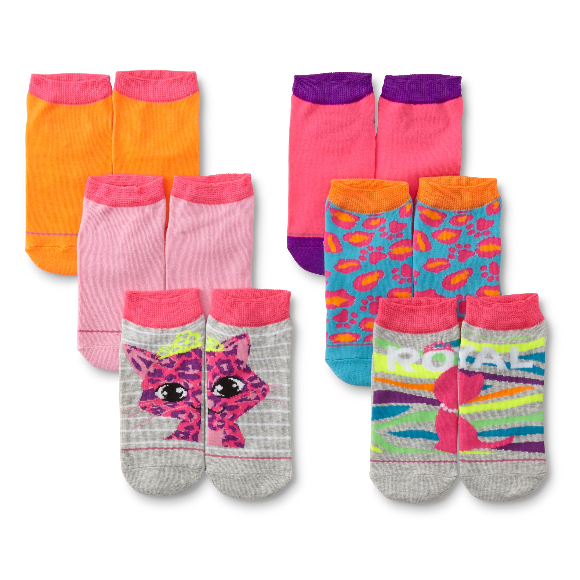 Joe Boxer Girls' 6-Pairs Low-Cut Socks