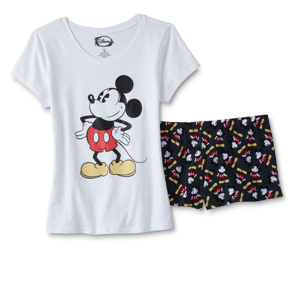 Disney Mickey Mouse Women's Pajama T-Shirt & Shorts