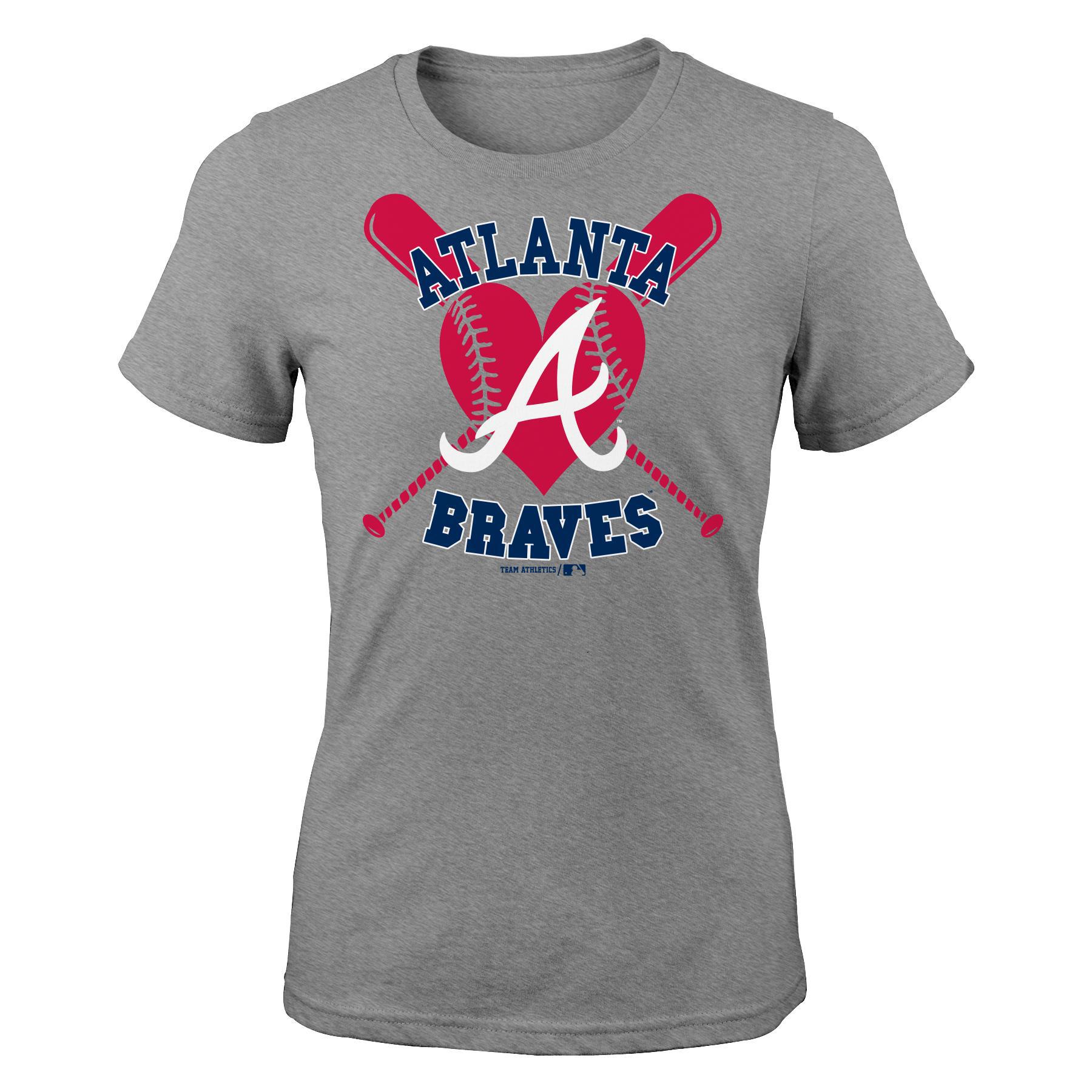 MLB Girls' Graphic T-Shirt - Atlanta Braves
