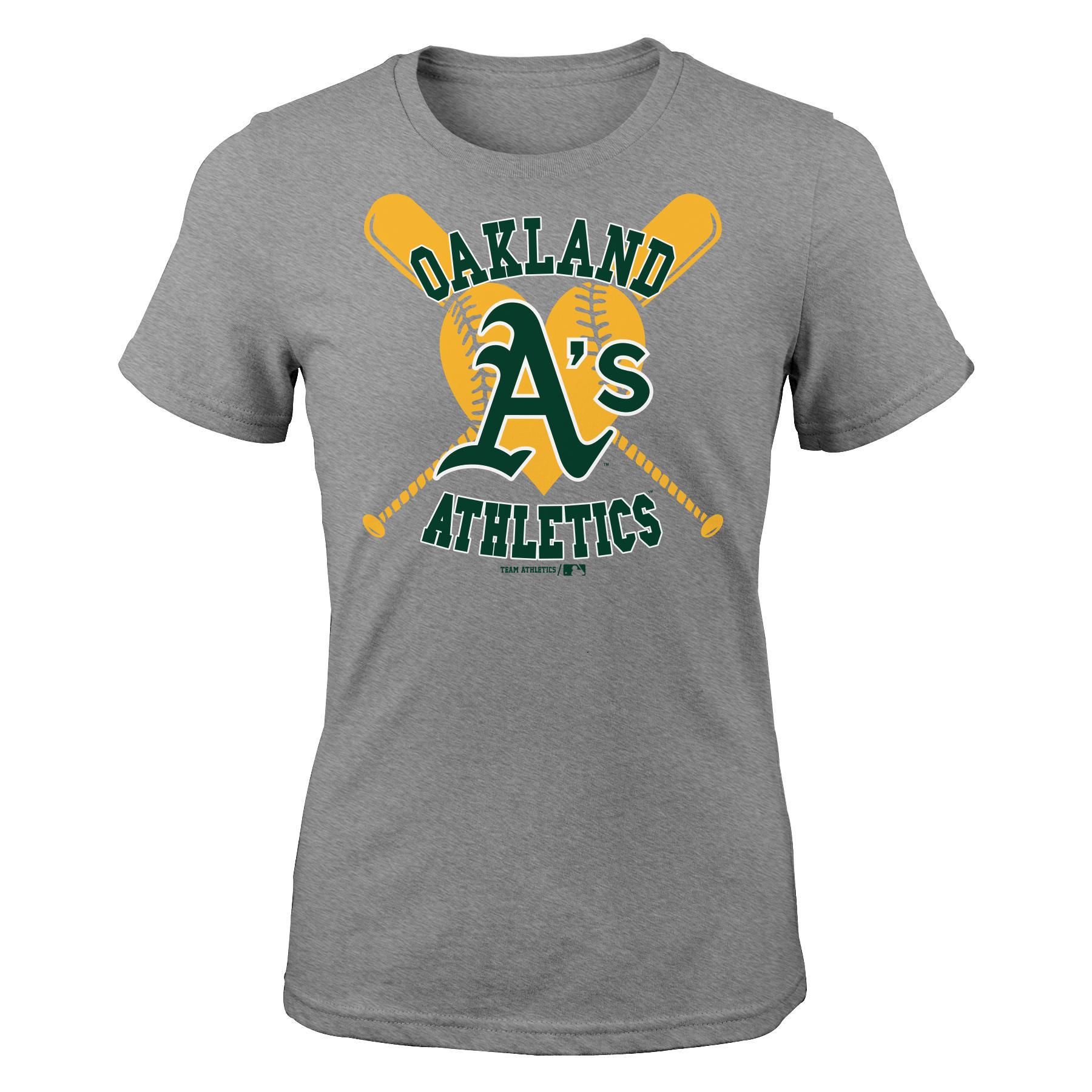 MLB Girls' Graphic T-Shirt - Oakland Athletics
