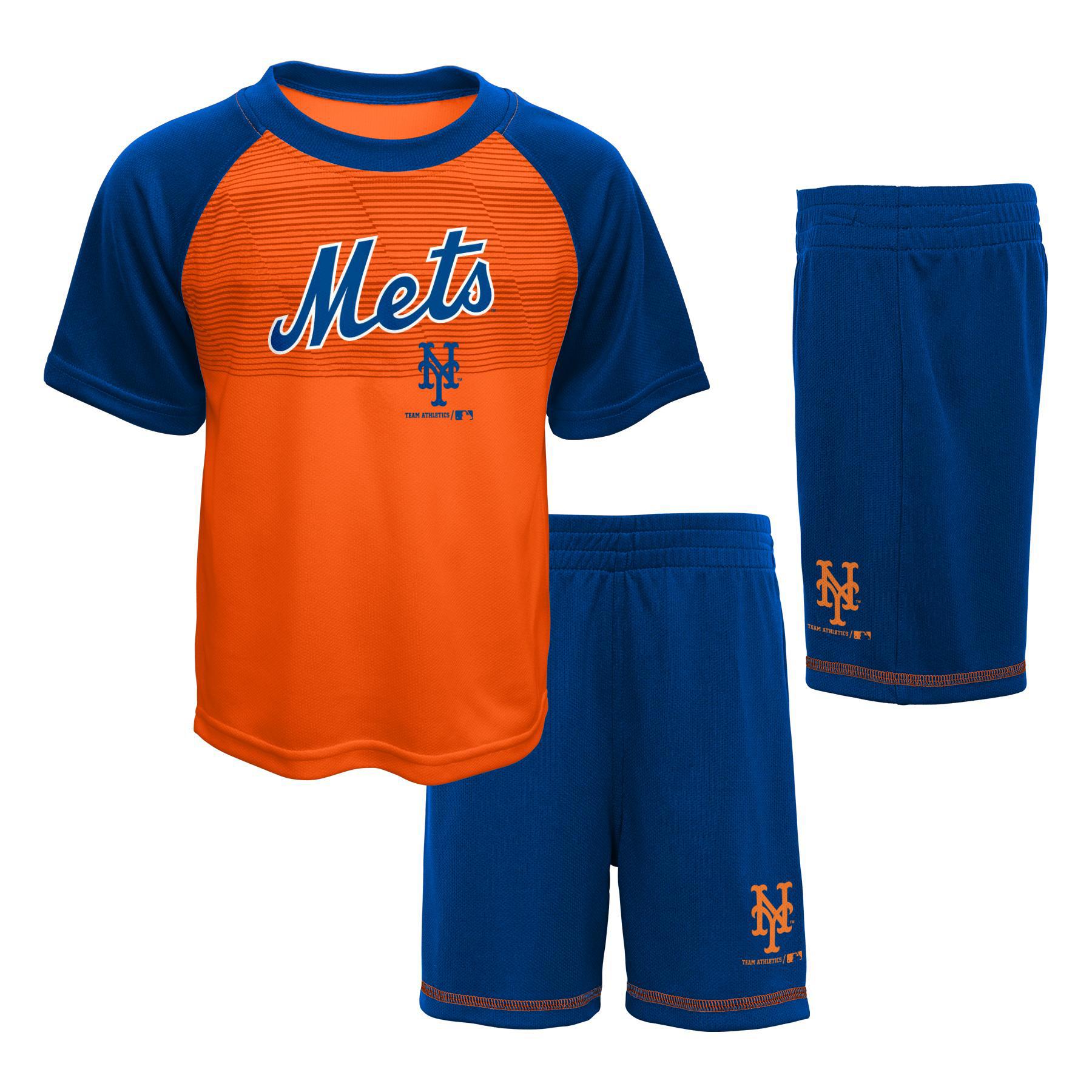 MLB Toddler Boys' T-Shirt & Shorts - New York Mets, Size: 2T MLB Toddler Boys' T-Shirt & Shorts - New York Mets, Size: 2T