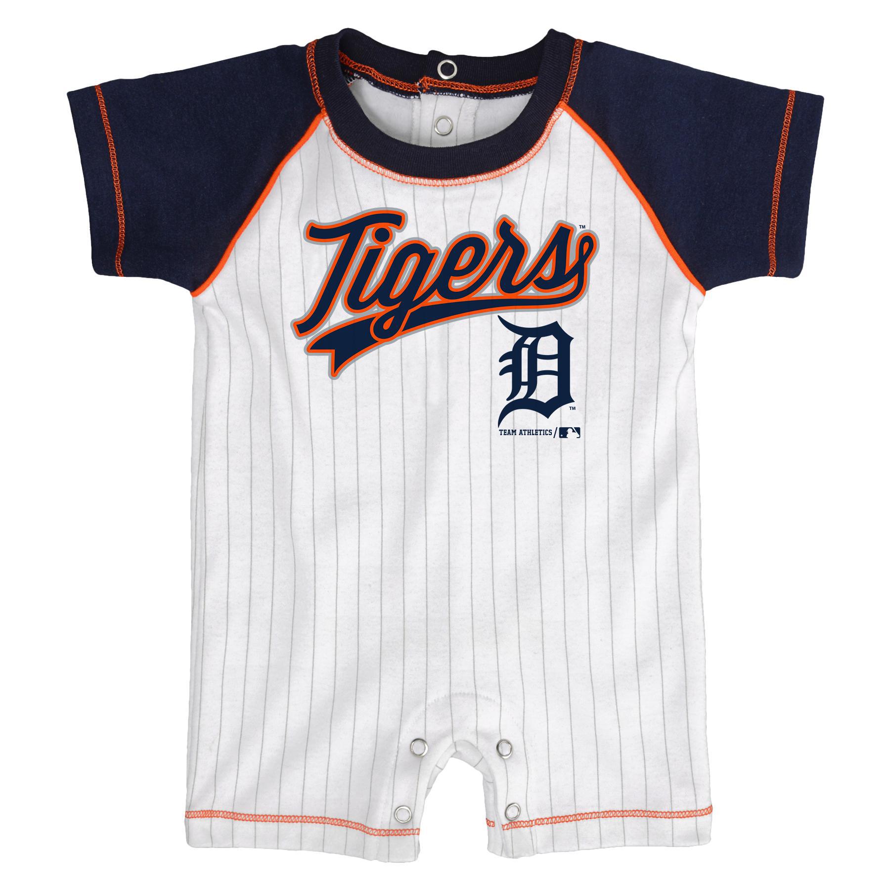 MLB Newborn & Infant Boys' Romper - Detroit Tigers, Size: 0-3 Months MLB Newborn & Infant Boys' Romper - Detroit Tigers, Size: 0-3 Months