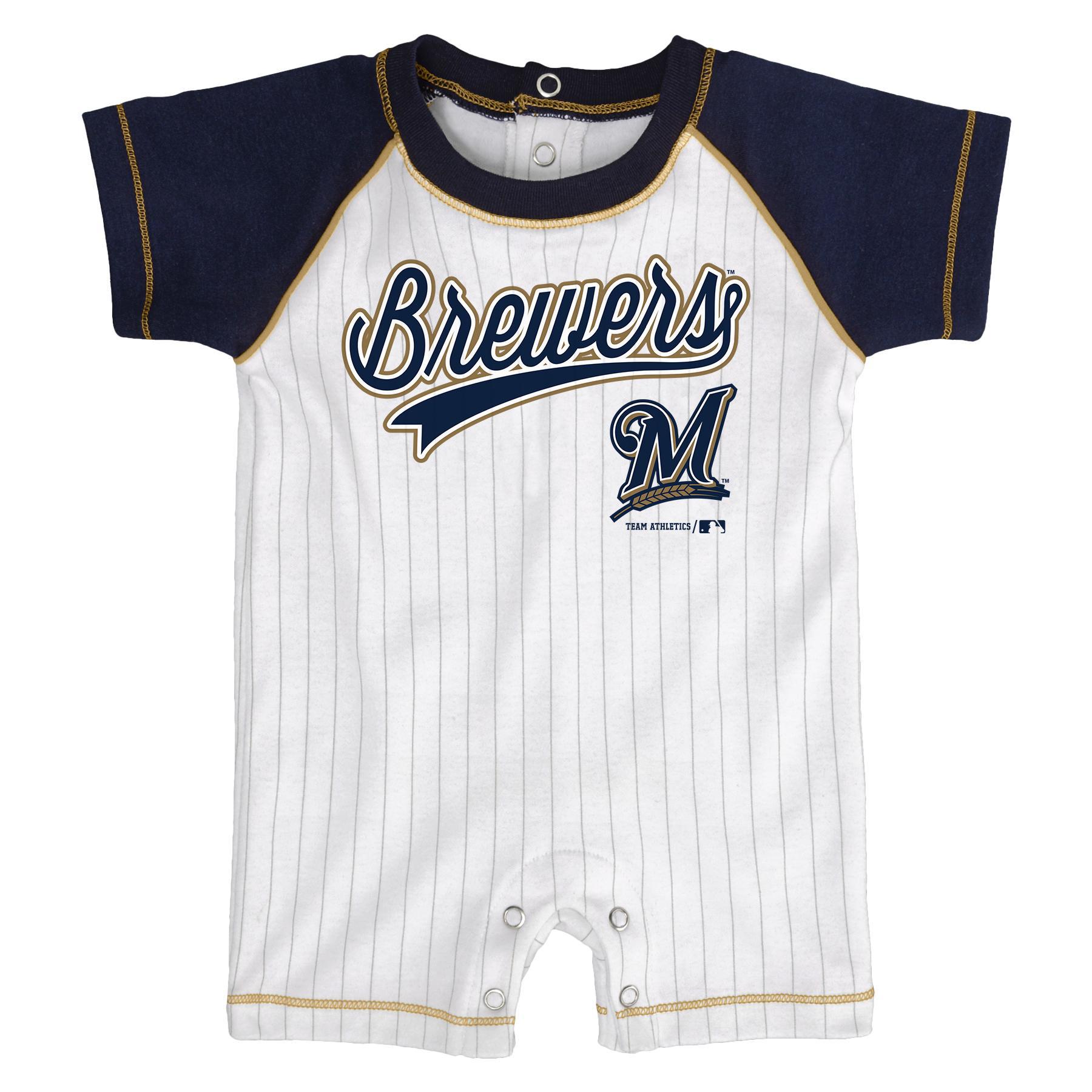 MLB Newborn & Infant Boys' Romper - Milwaukee Brewers