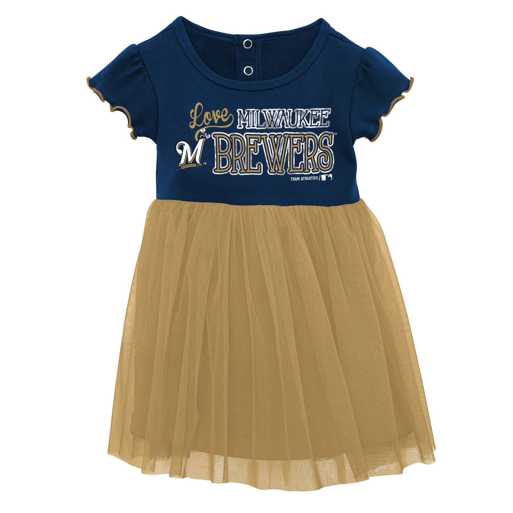 MLB Toddler Girls' Dress - Milwaukee Brewers, Size: 2T MLB Toddler Girls' Dress - Milwaukee Brewers, Size: 2T
