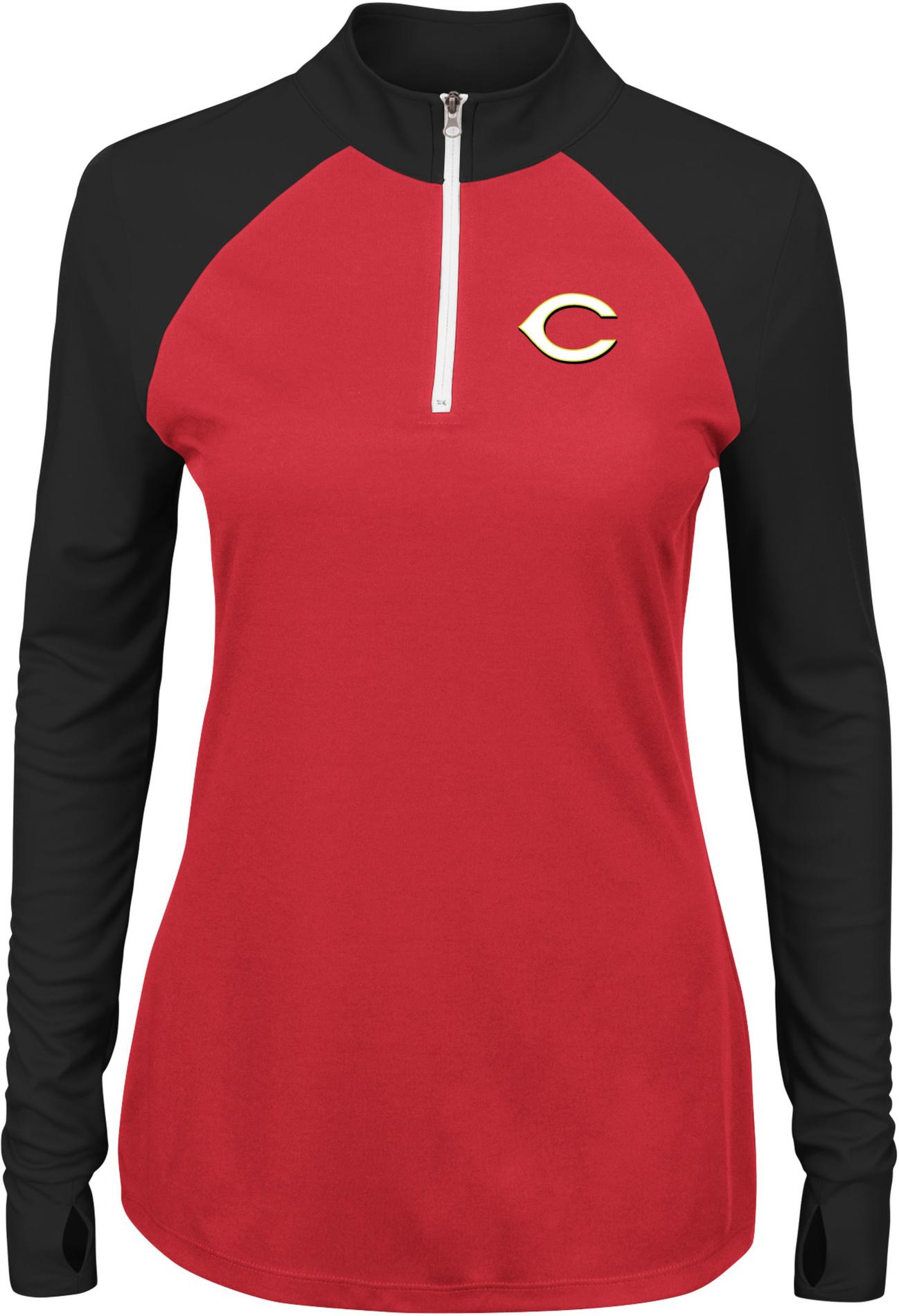 MLB Women's Quarter-Zip Top - Cincinnati Reds, Size: Small MLB Women's Quarter-Zip Top - Cincinnati Reds, Size: Small