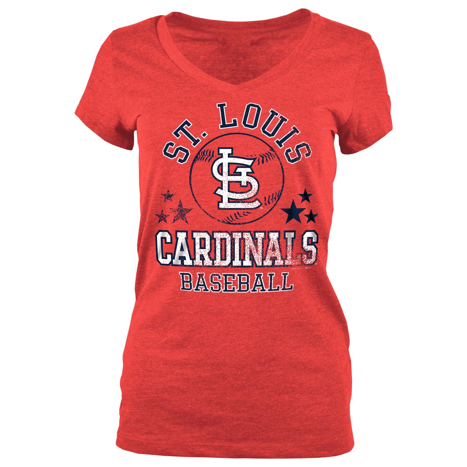MLB Women's VNeck TShirt St. Louis Cardinals