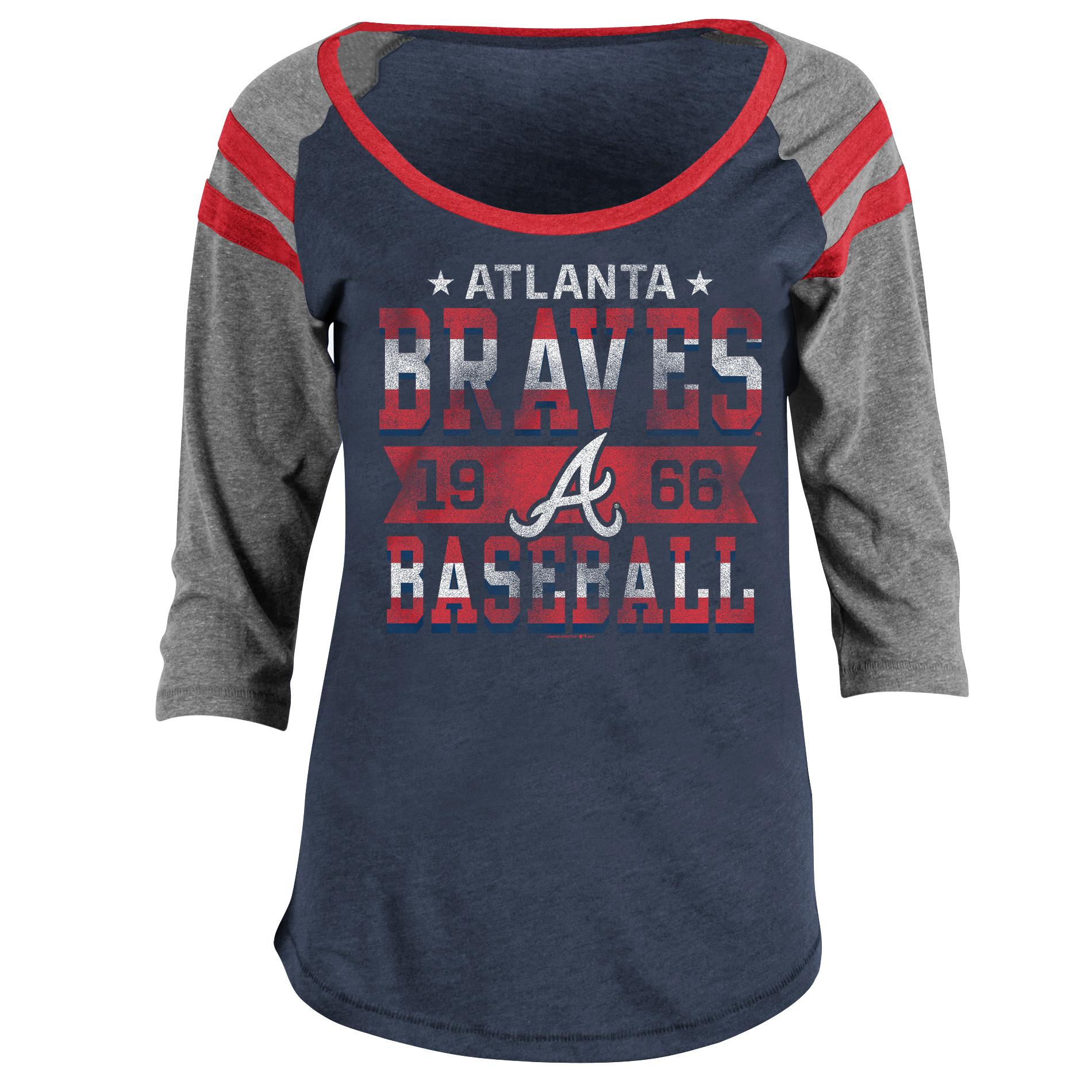 MLB Women's Graphic T-Shirt - Atlanta Braves