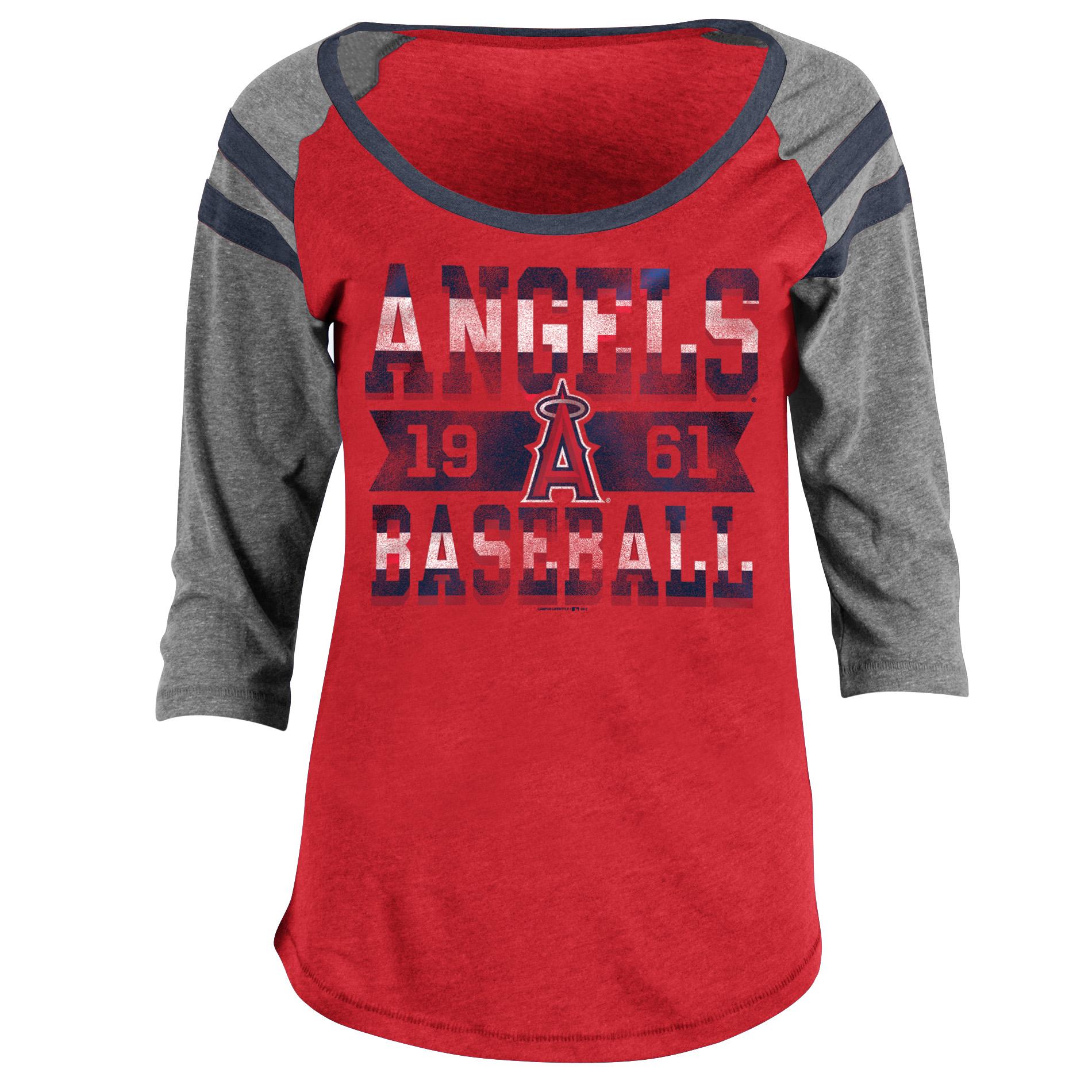 women's angels baseball t shirts