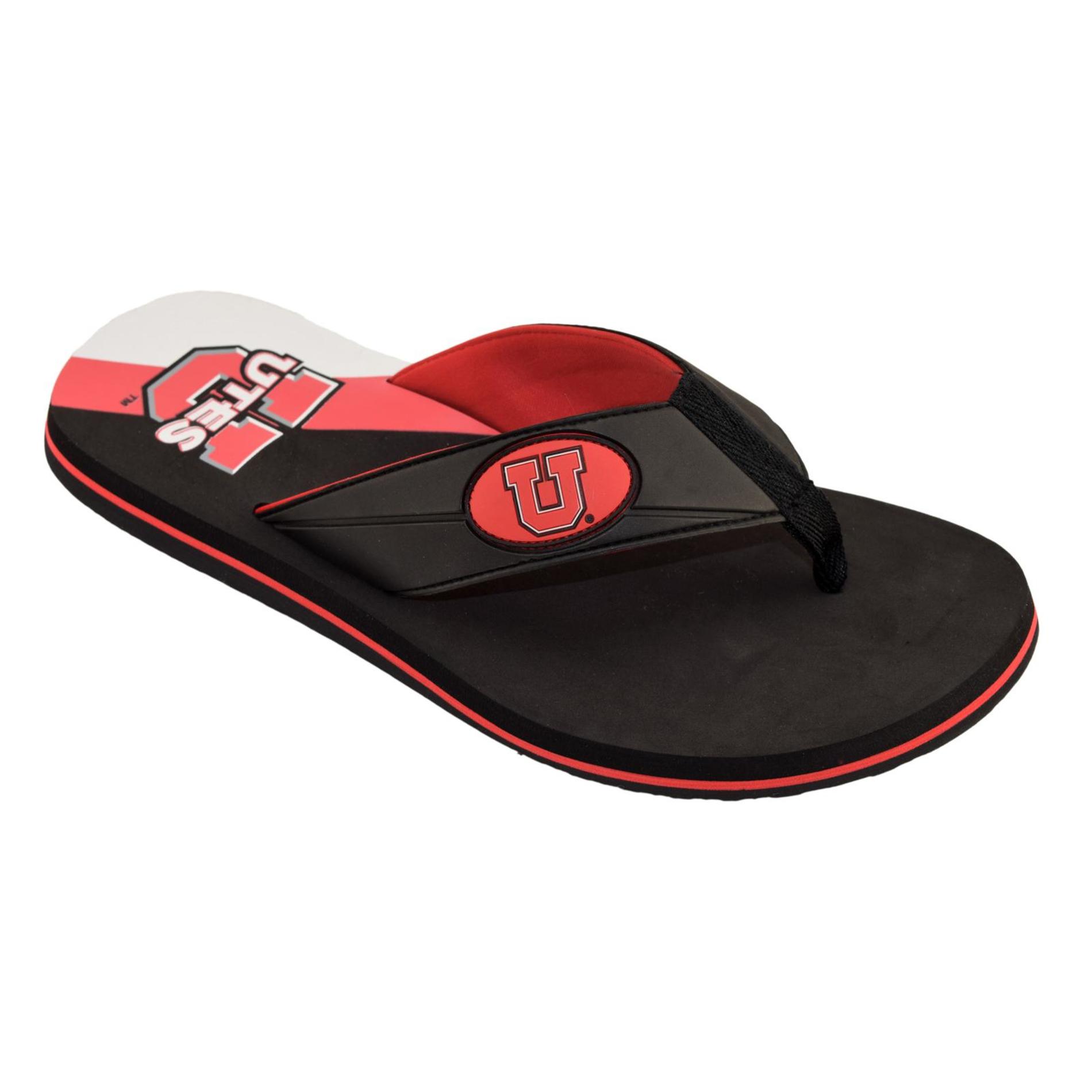 NCAA Men's Flip-Flop Sandal - Utah Utes, Size: Small NCAA Men's Flip-Flop Sandal - Utah Utes, Size: Small