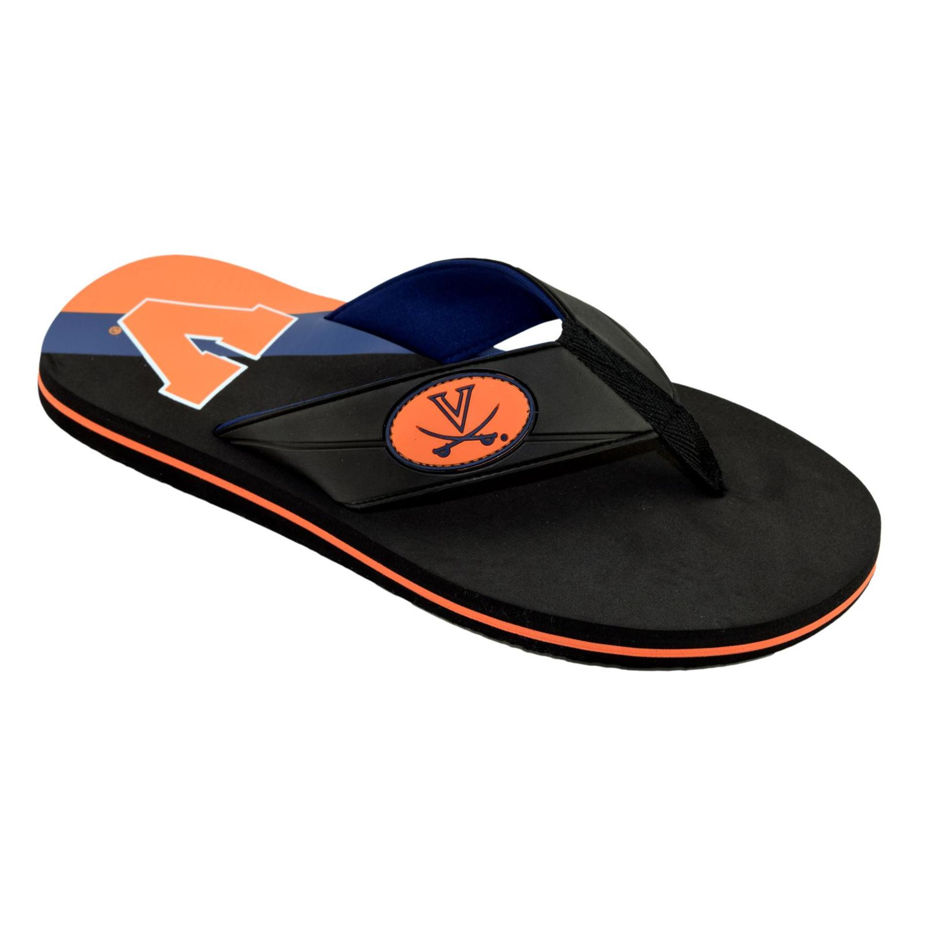 NCAA Men's Flip-Flop Sandal - Virginia Cavaliers, Size: Small NCAA Men's Flip-Flop Sandal - Virginia Cavaliers, Size: Small