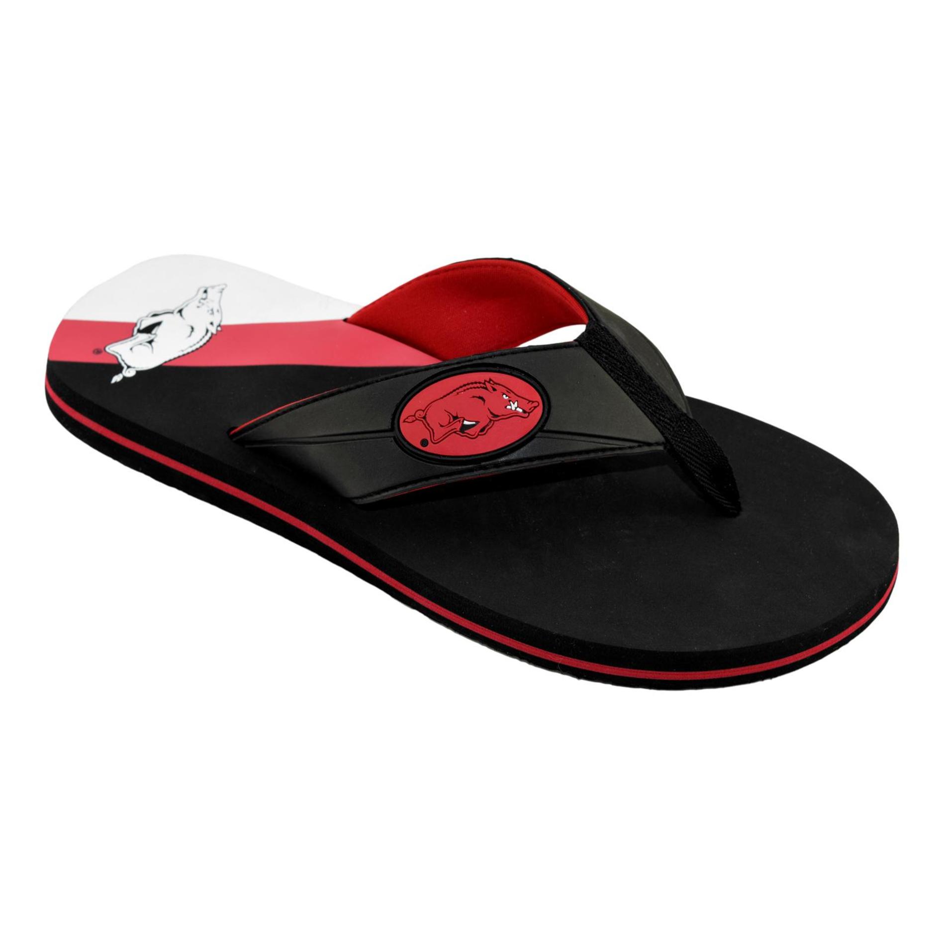 NCAA Men's Flip-Flop Sandal - Arkansas Razorbacks, Size: Large NCAA Men's Flip-Flop Sandal - Arkansas Razorbacks, Size: Large