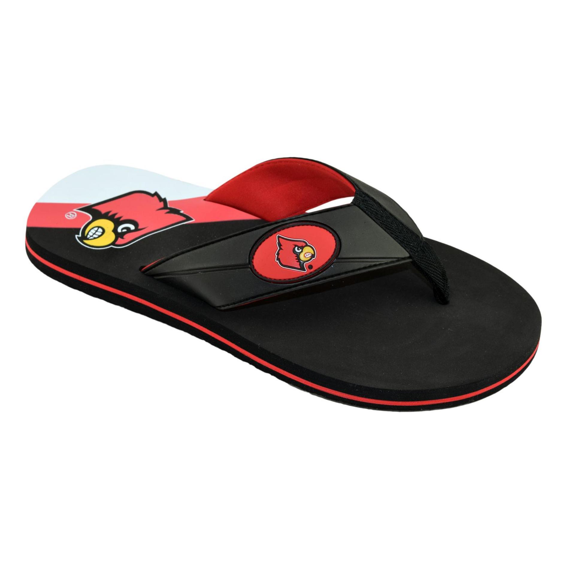 NCAA Men's Flip-Flop Sandal - Louisville Cardinals, Size: Small NCAA Men's Flip-Flop Sandal - Louisville Cardinals, Size: Small