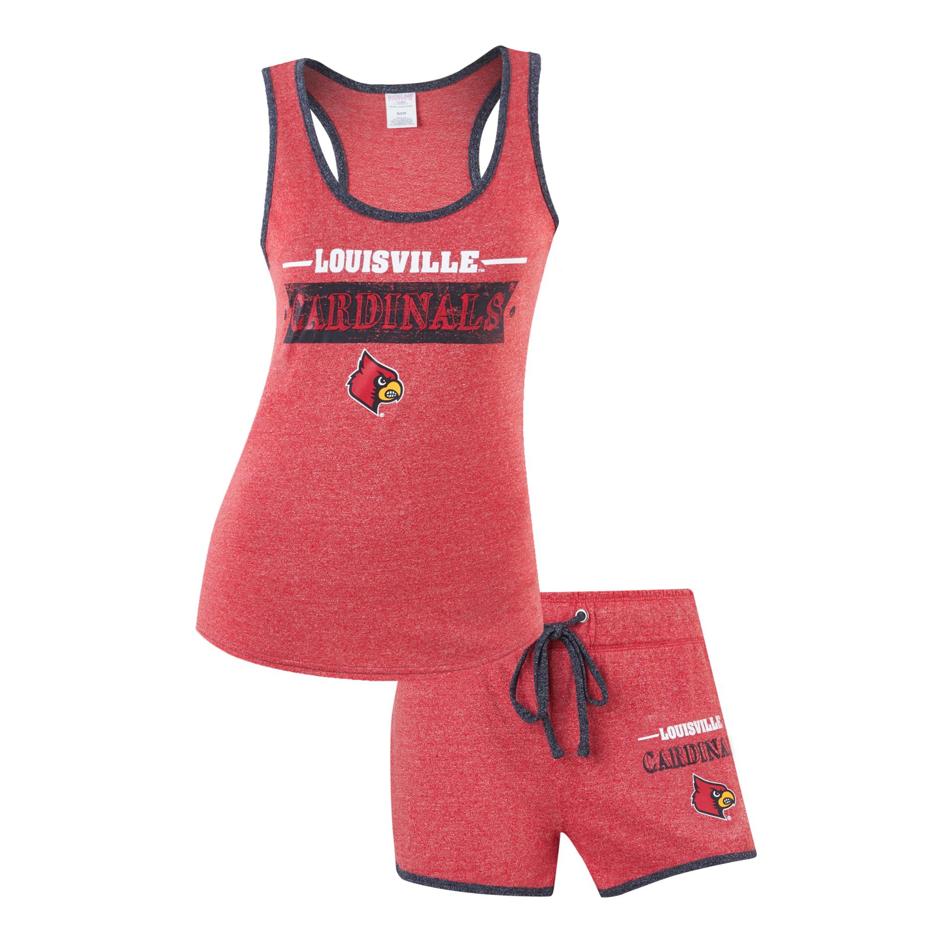 NCAA Women's Pajama Tank Top & Shorts - Louisville Cardinals