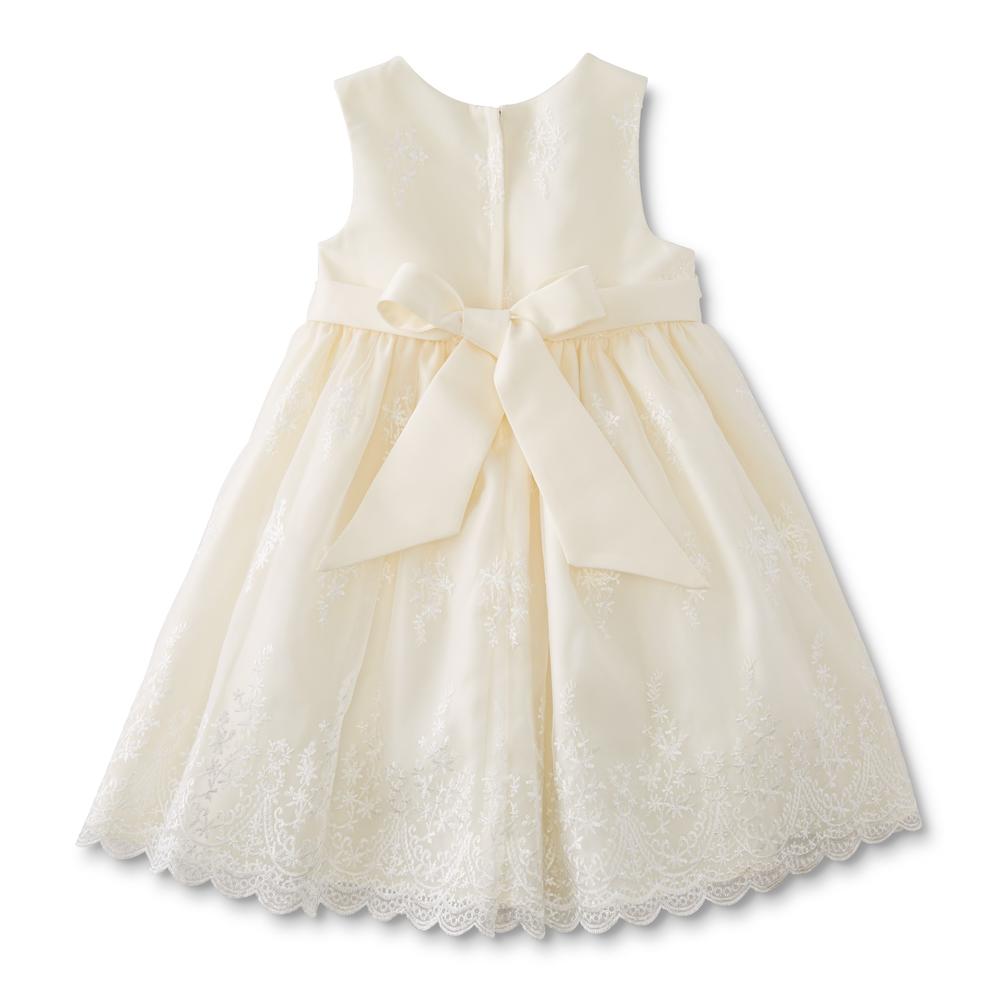 American Princess Infant & Toddler Girls' Embroidered Occasion Dress - Floral