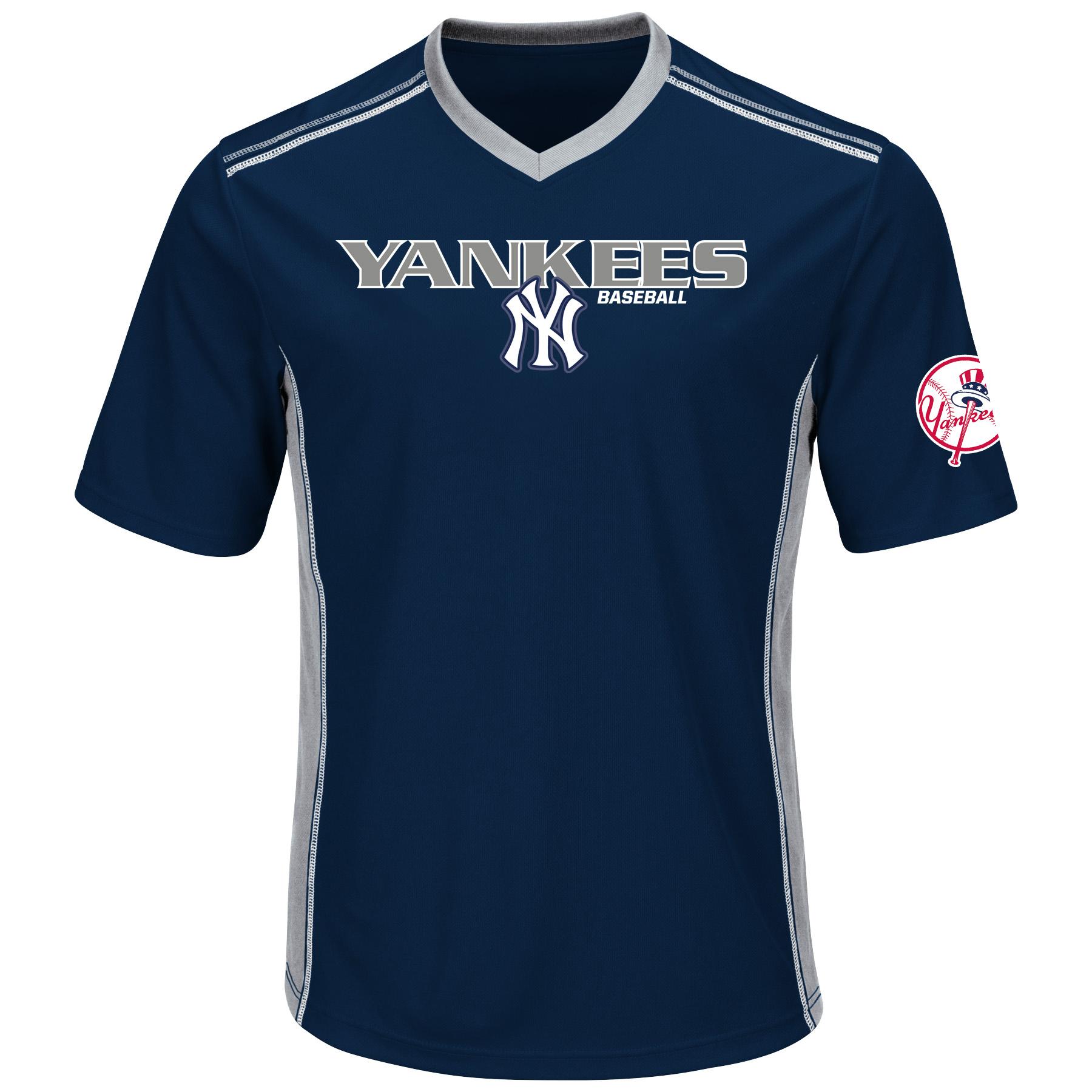 MLB Men's Big & Tall Pullover Baseball Jersey - New York Yankees