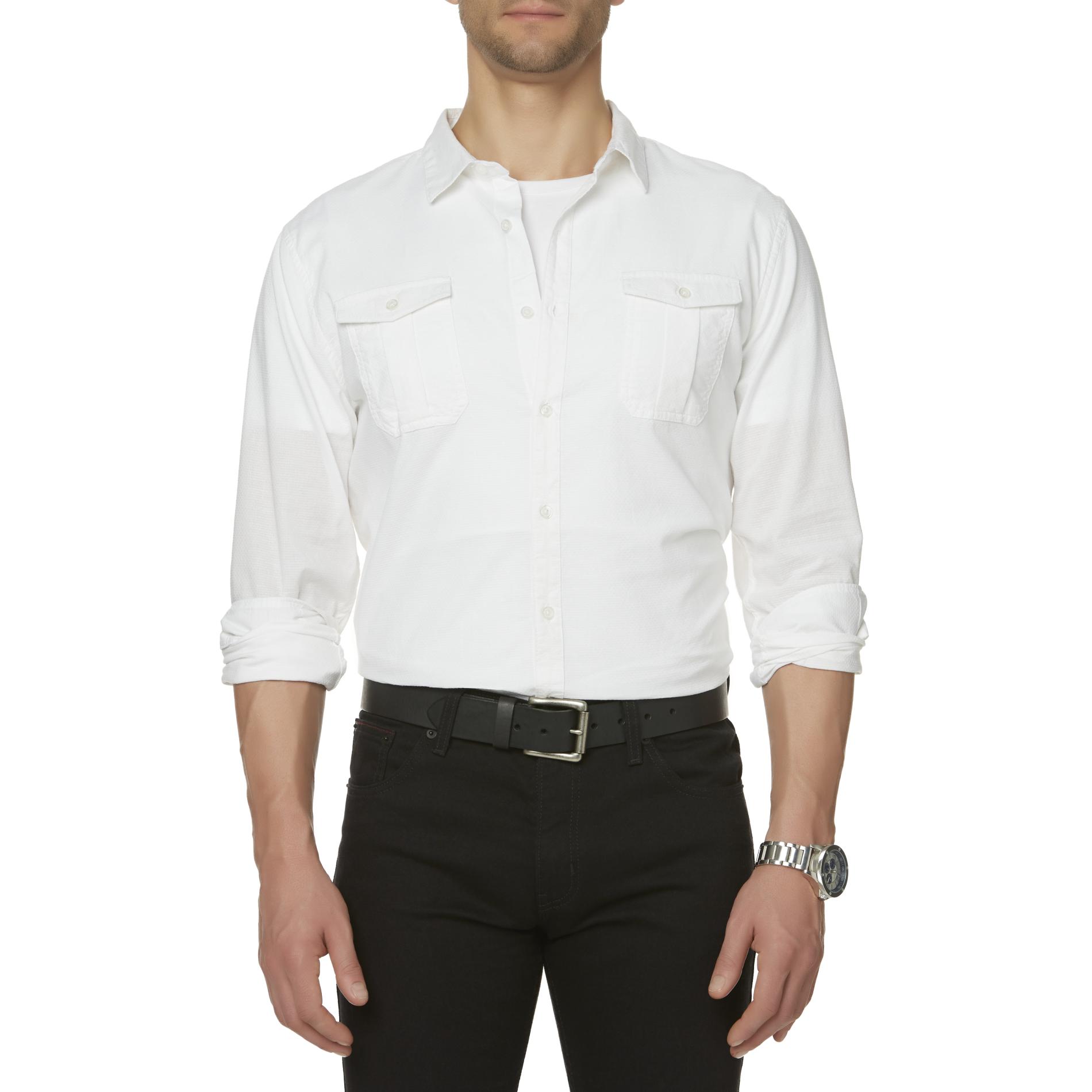 Structure Men's Textured Slim Fit Shirt