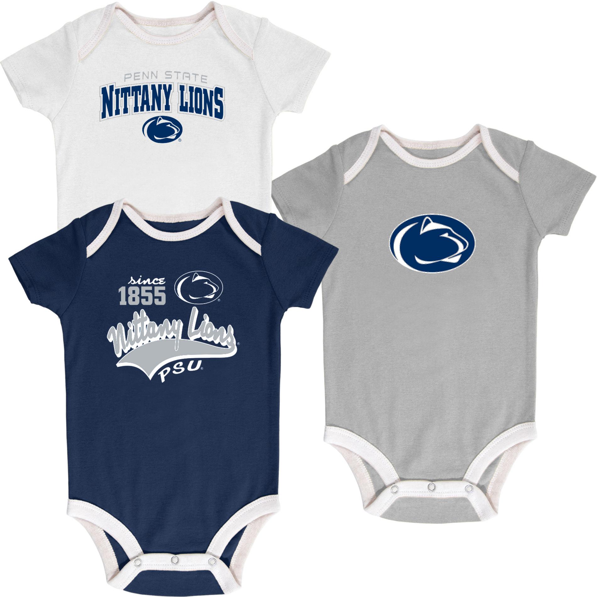 NCAA Newborn & Infants' 3-Pack Graphic Bodysuits - Penn State Nittany Lions