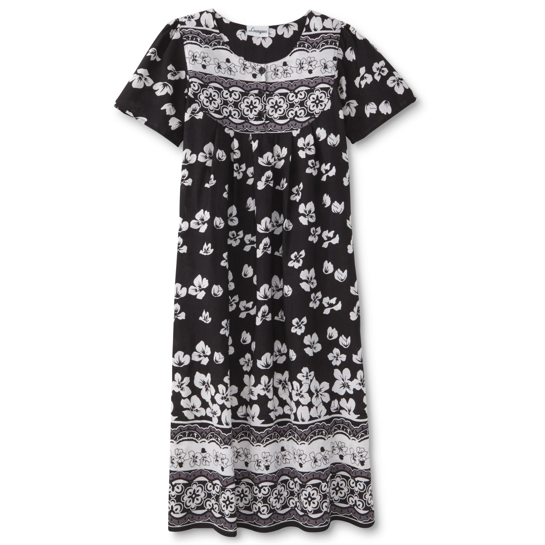 Loungees Women's Plus Lounge Dress - Floral