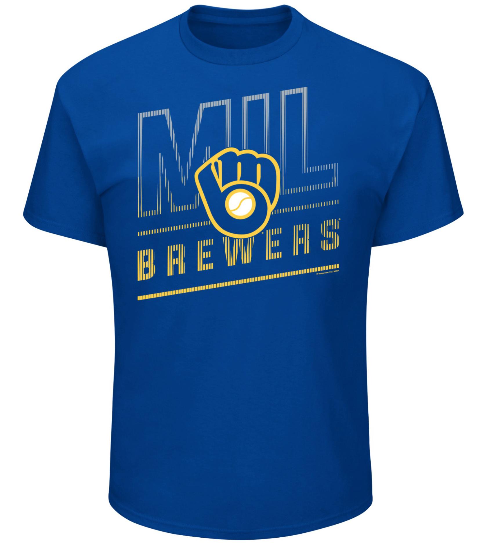 MLB Men's Graphic T-Shirt - Milwaukee Brewers, Size: XL MLB Men's Graphic T-Shirt - Milwaukee Brewers, Size: XL
