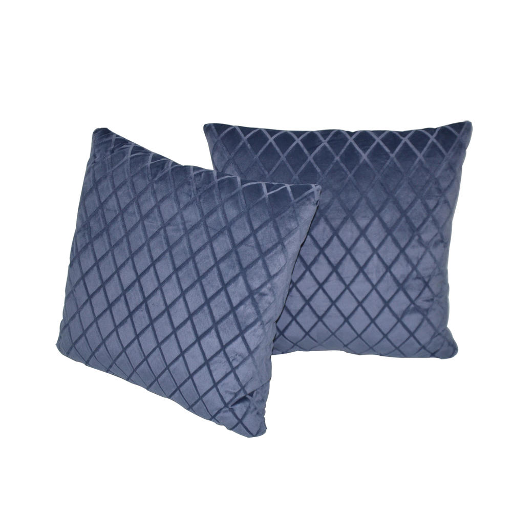 Grand Resort 2-Pk. Micro Mink Decorative Pillows - Diamond