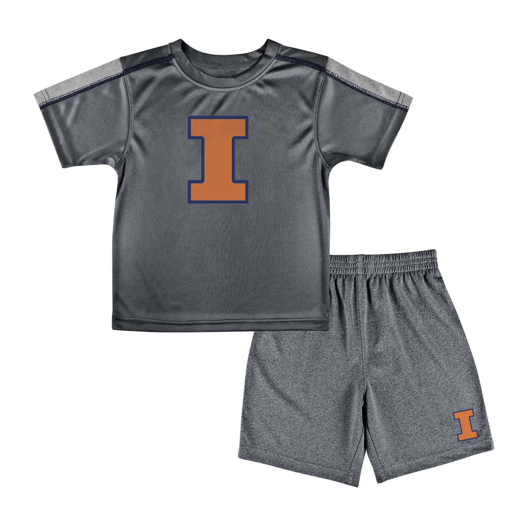 NCAA Toddler Boys' T-Shirt & Shorts - Illinois Fighting Illini
