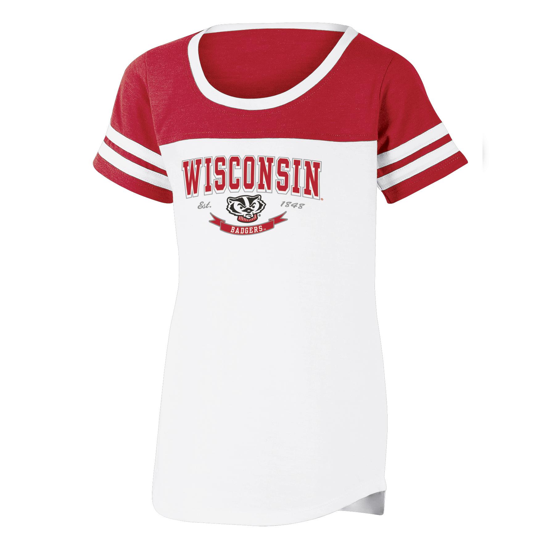NCAA Girls' T-Shirt - Wisconsin Badgers, Size: Large NCAA Girls' T-Shirt - Wisconsin Badgers, Size: Large