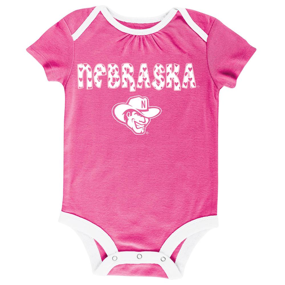 NCAA Newborn & Infant Girls' 3-Pack Bodysuits - Nebraska Cornhuskers
