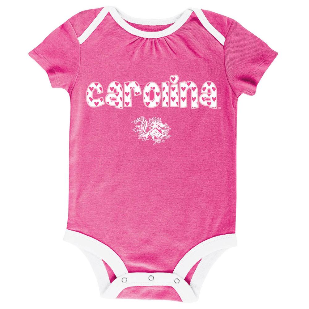 NCAA Newborn & Infant Girls' 3-Pack Bodysuits - South Carolina Gamecocks