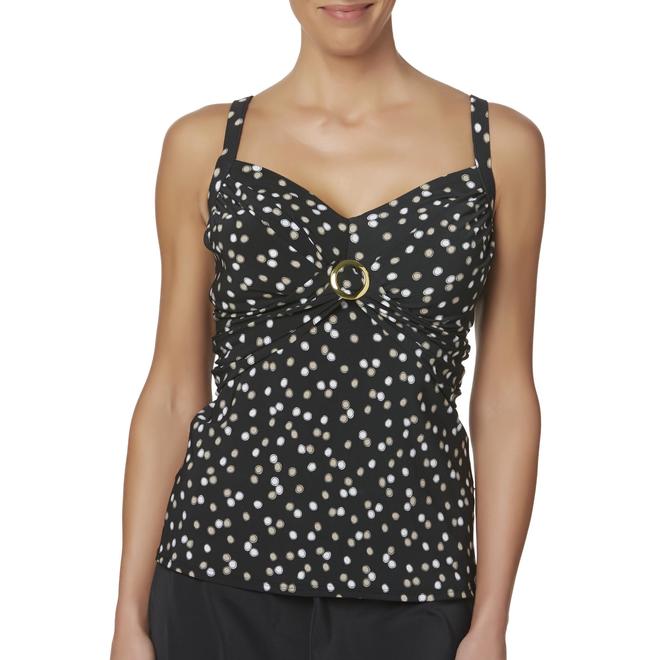 Trimshaper Women's Cara Tankini Swim Top Dots