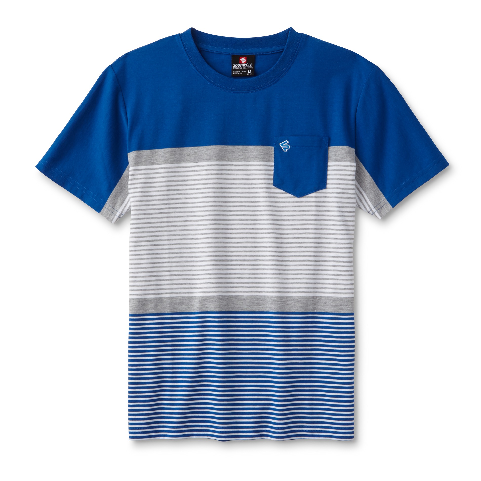 Southpole Boys' Pocket T-Shirt - Striped