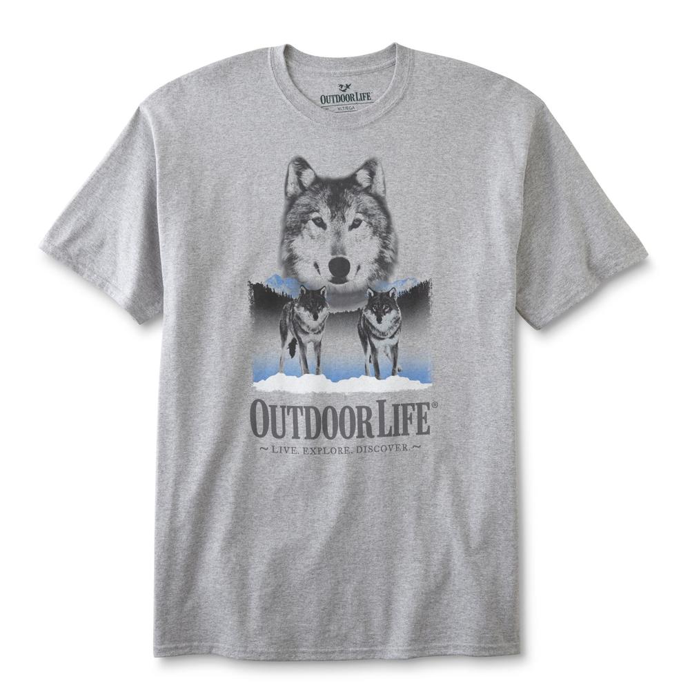 Outdoor Life Men's Big & Tall Graphic T-Shirt -Wolf