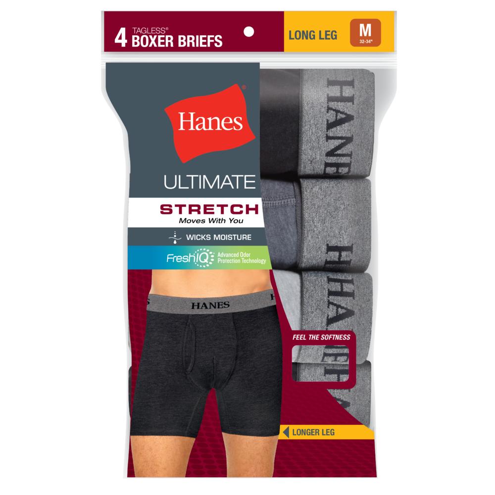 Hanes Men's 4-Pairs Ultimate Stretch Boxer Briefs