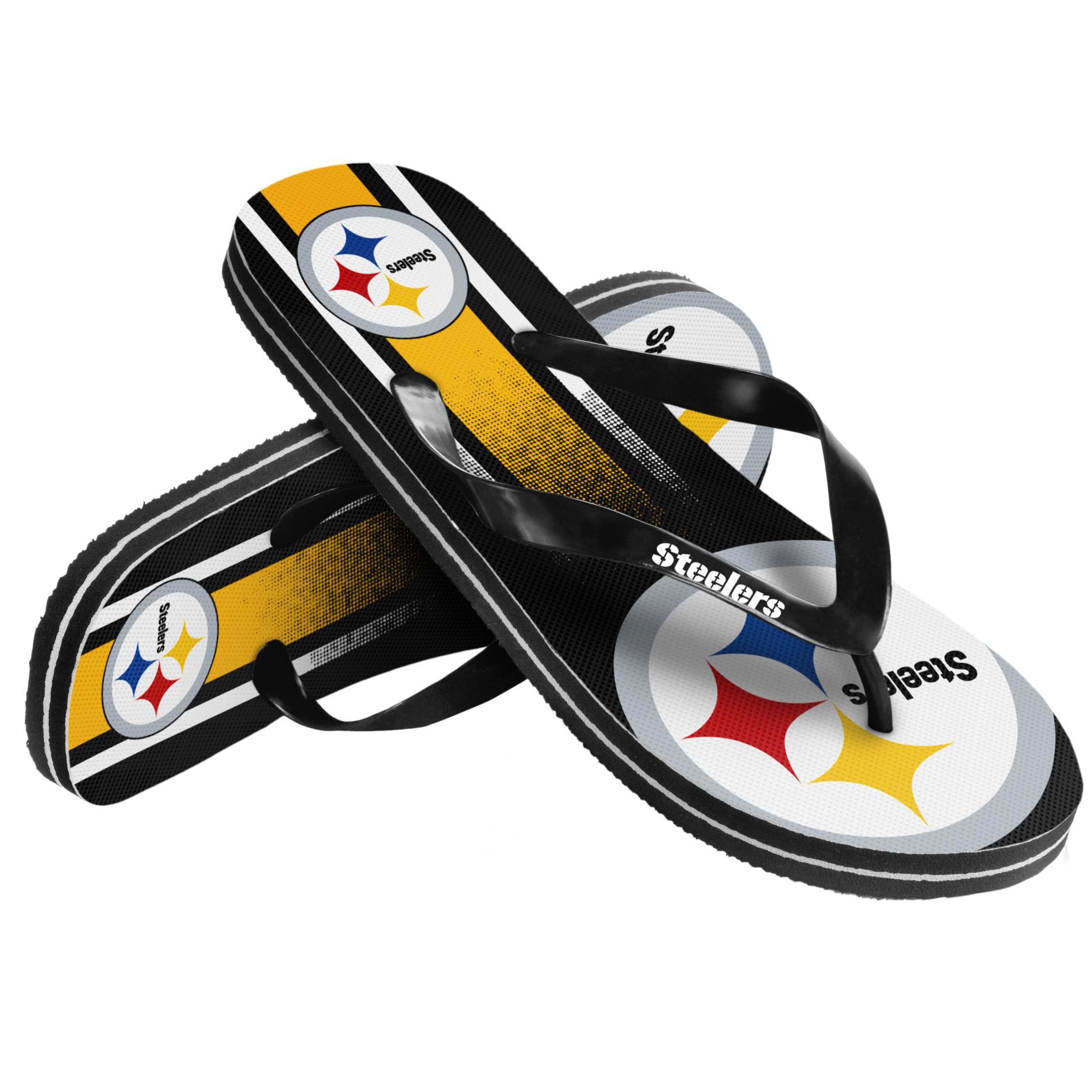 steelers flip flops