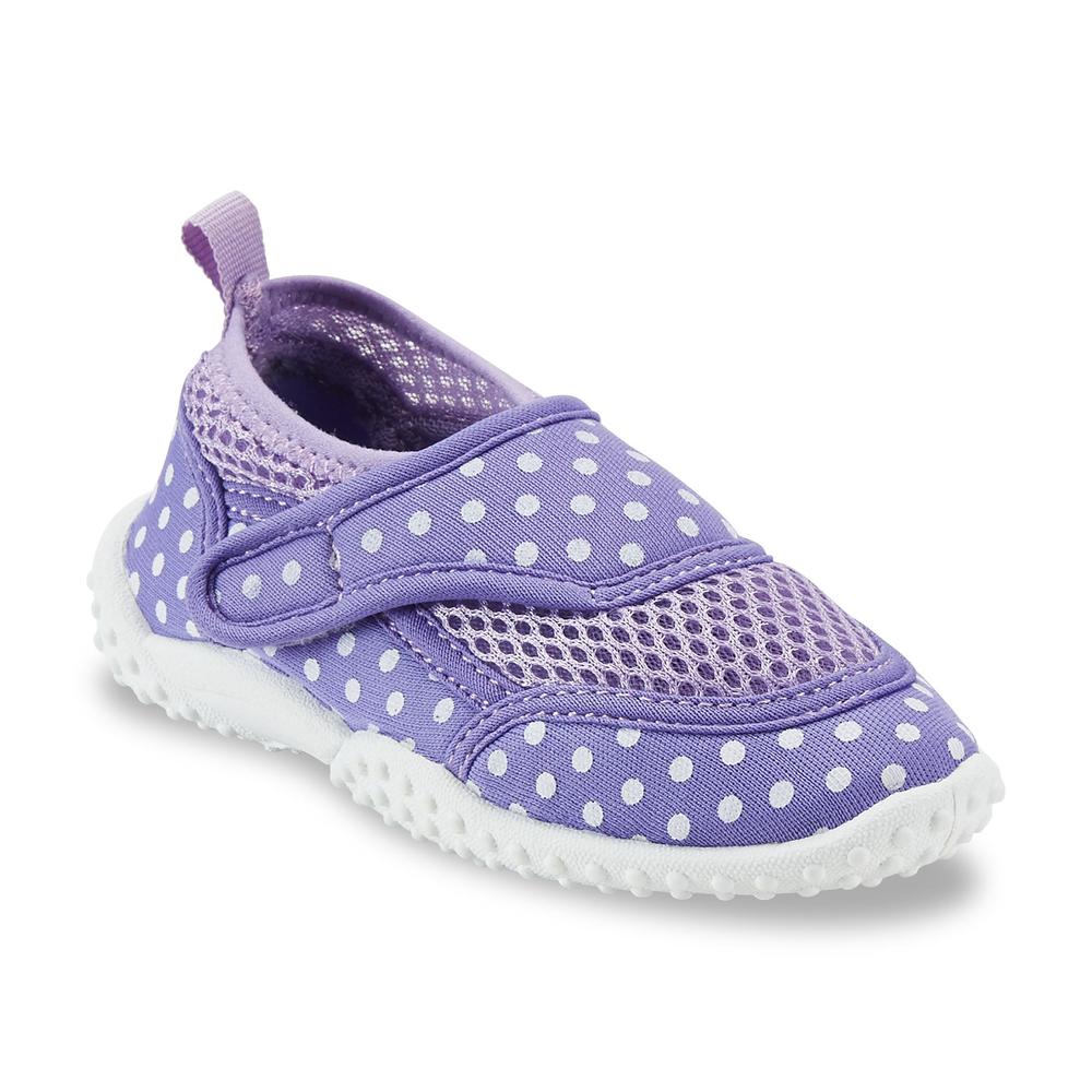 Athletech Toddler Girl's Swim Purple Polka-Dot Water Shoe