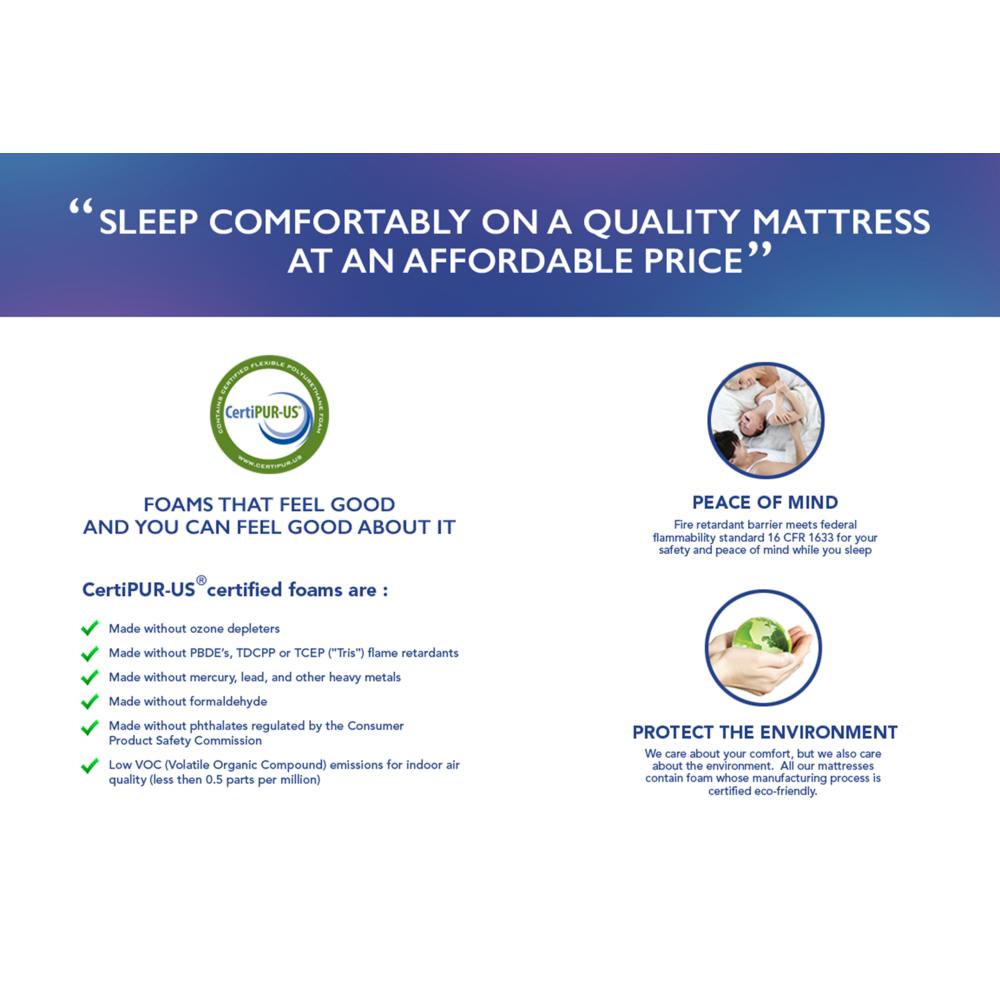 Signature Sleep Tranquility 12 Inch Memory Foam Mattress with CertiPUR-US&#174; certified foam